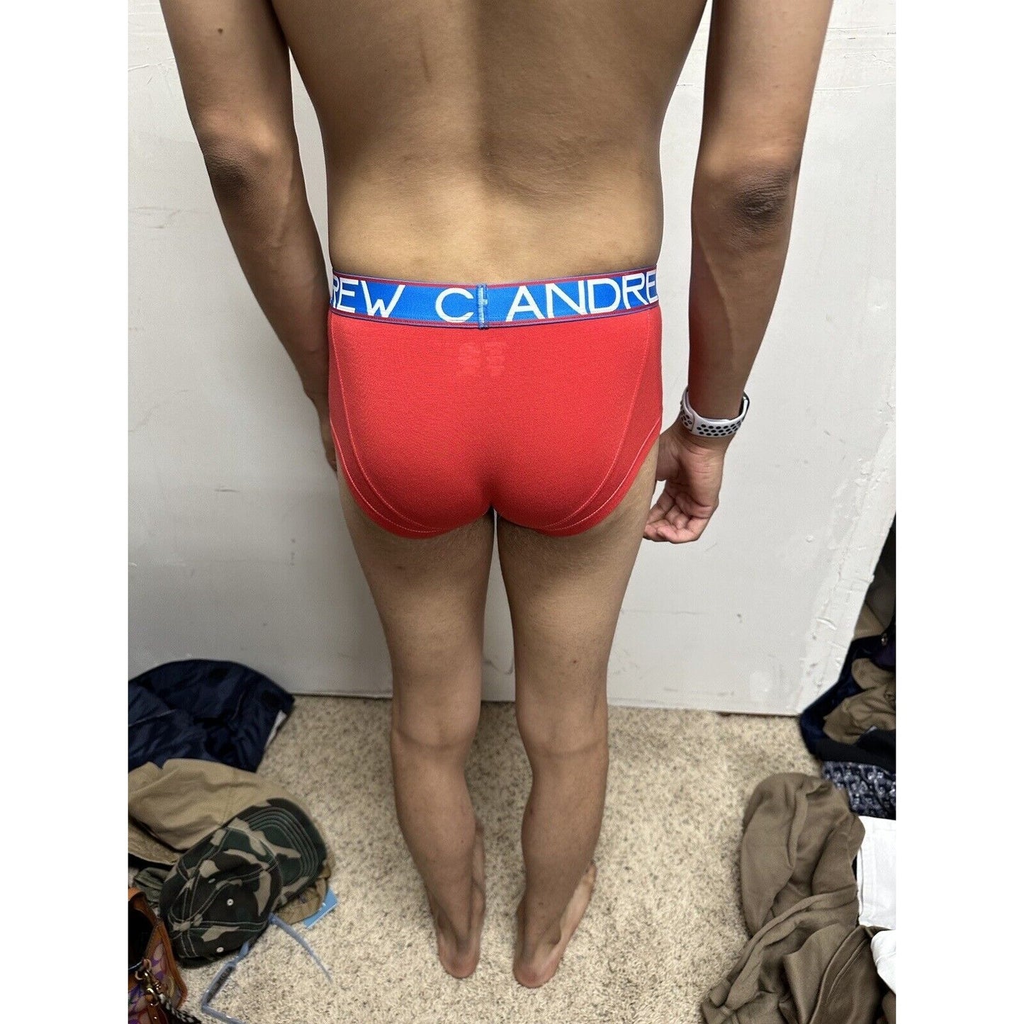 Andrew Christian Small Red Cool Flex Briefs