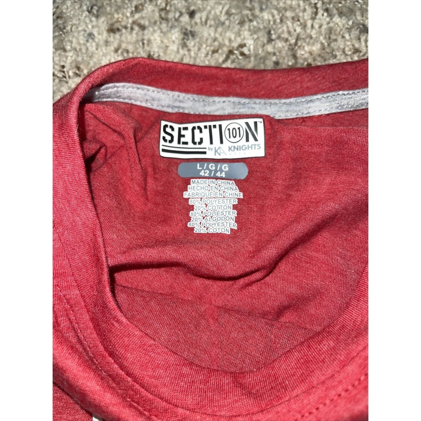 Men’s Go Big Red Indiana Hoosiers Large Shirt Section 101 knights