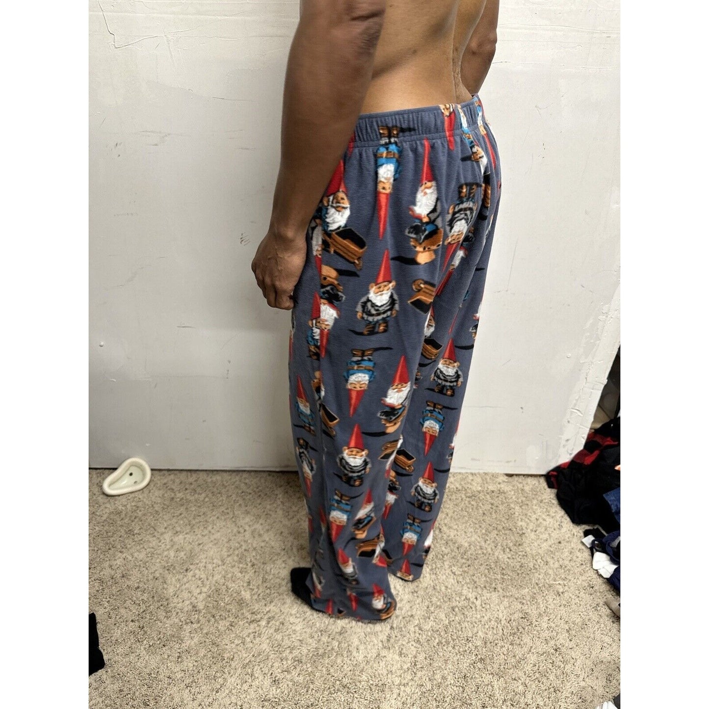 Men’s Large Gnome Wheelbarrow Lounge Pants Sleepwear