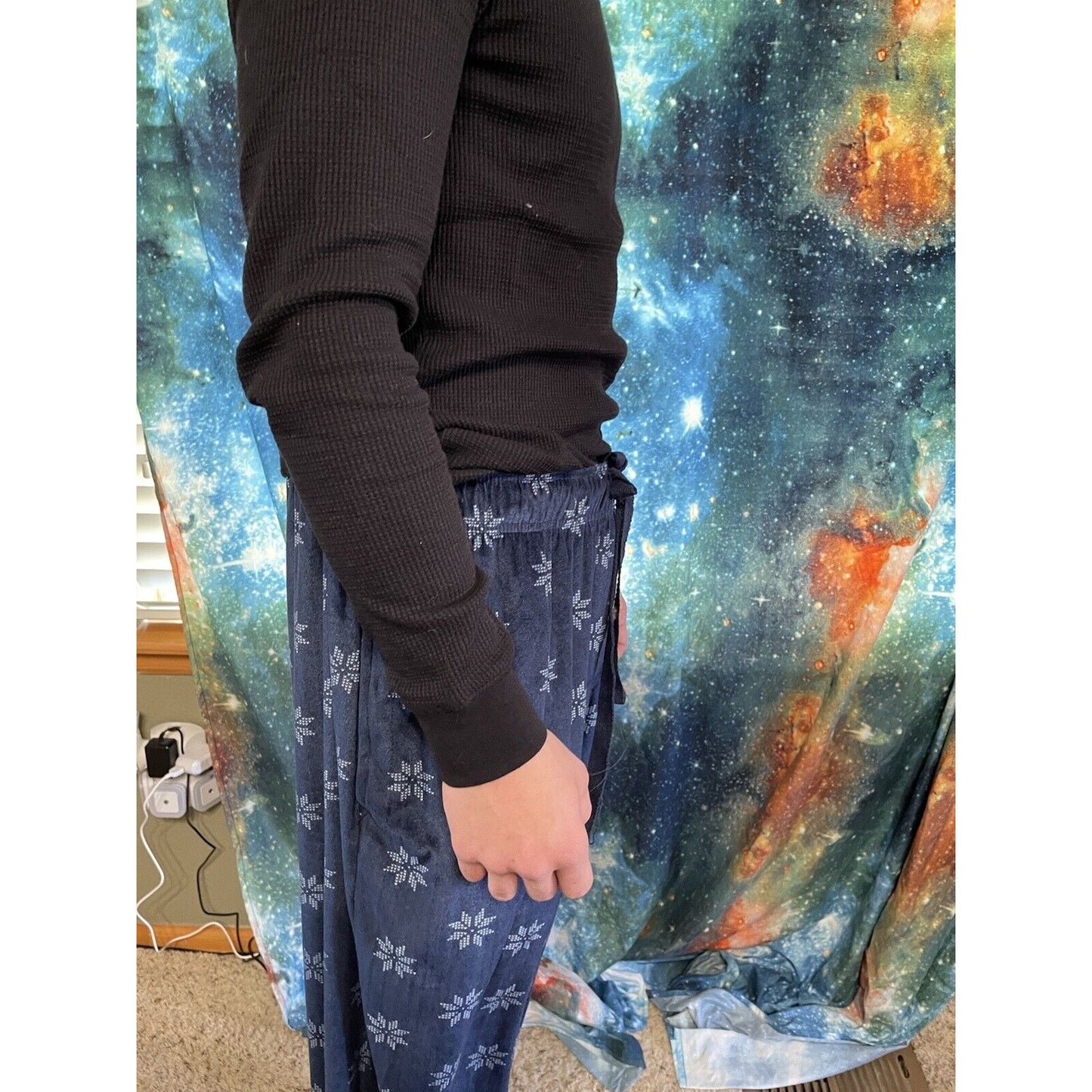 Men’s XL George Snowflake Blue sleepwear Flannel