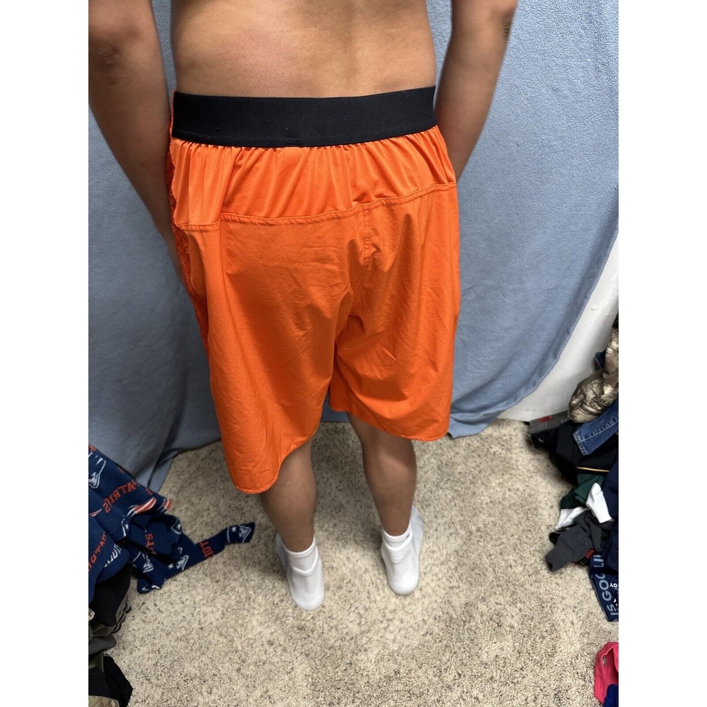 Men’s Orange Reebok Large Movement Zones Trunks Board Shorts