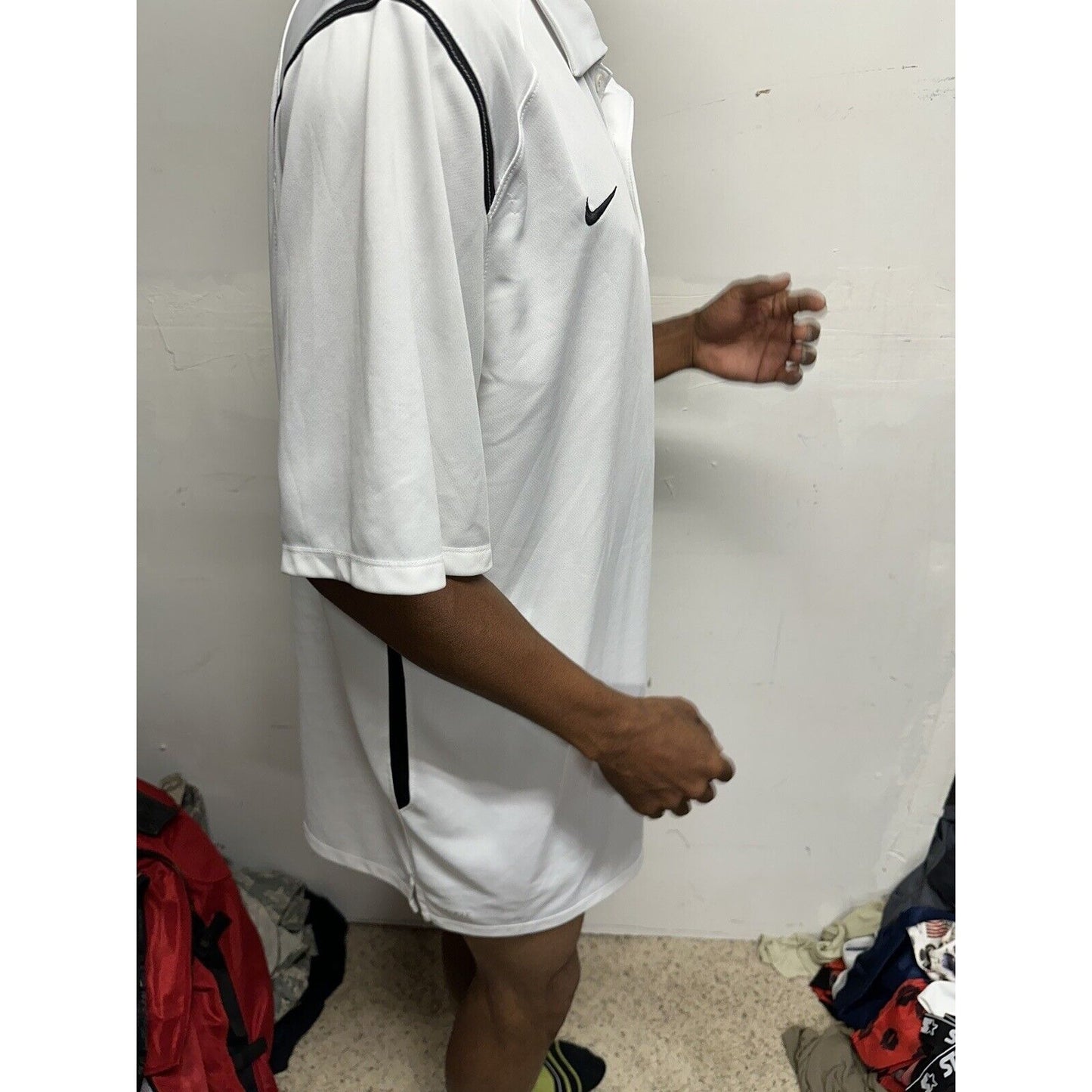 Men’s White Nike XXL Pittsburgh Pirates Dri Fit Polo Short Sleeve Shirt