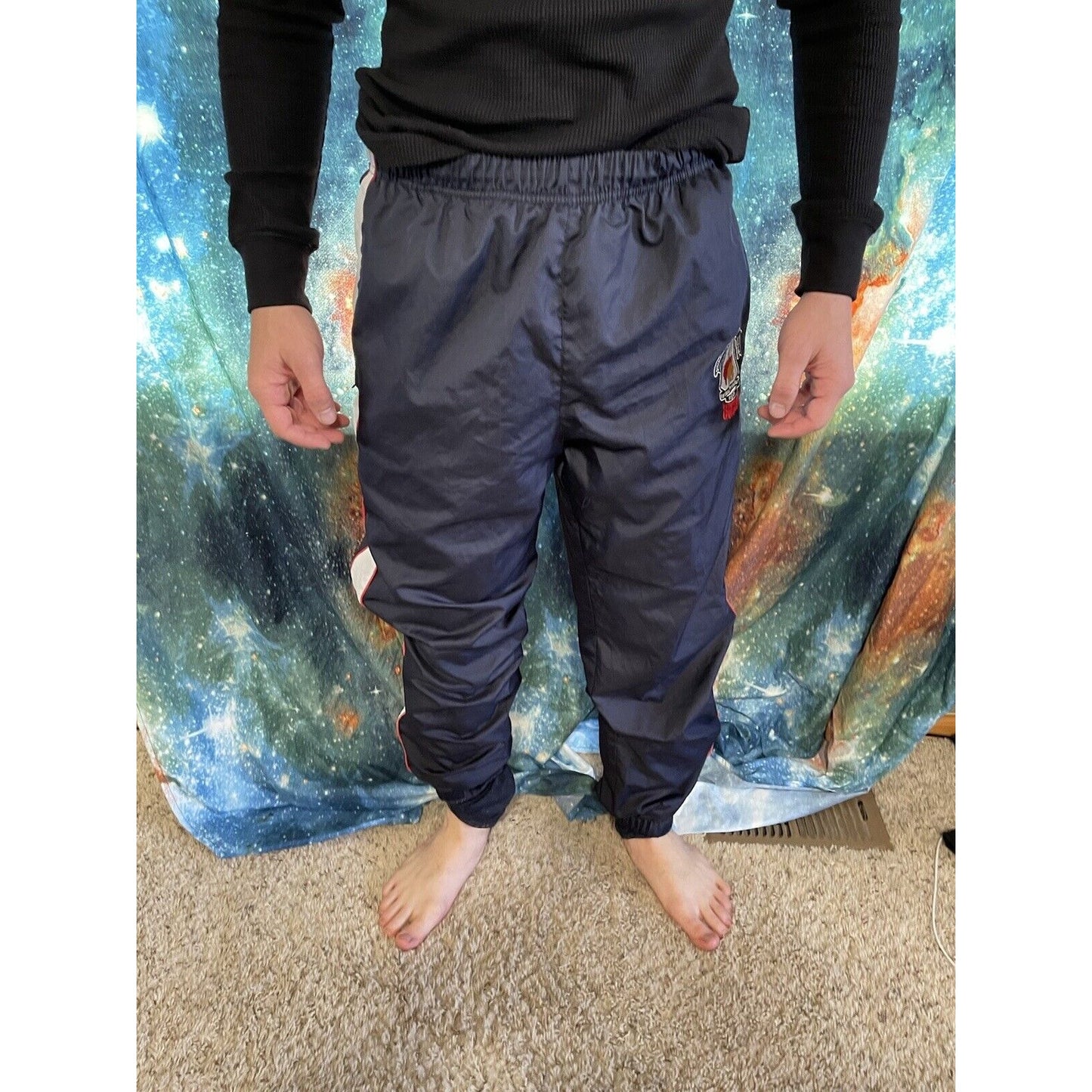 Men’s Small National Guard track pants dark blue recruiter