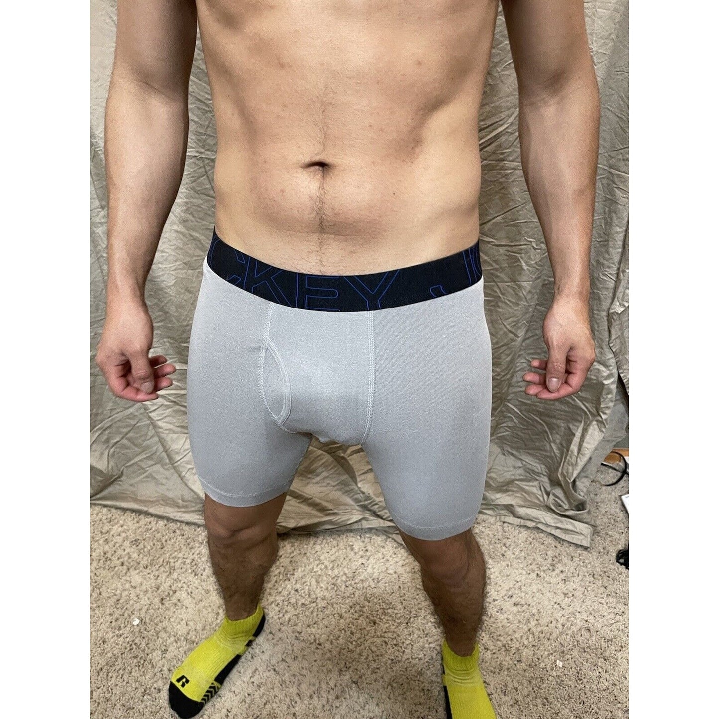 men's gray jockey boxer briefe medium Active blend