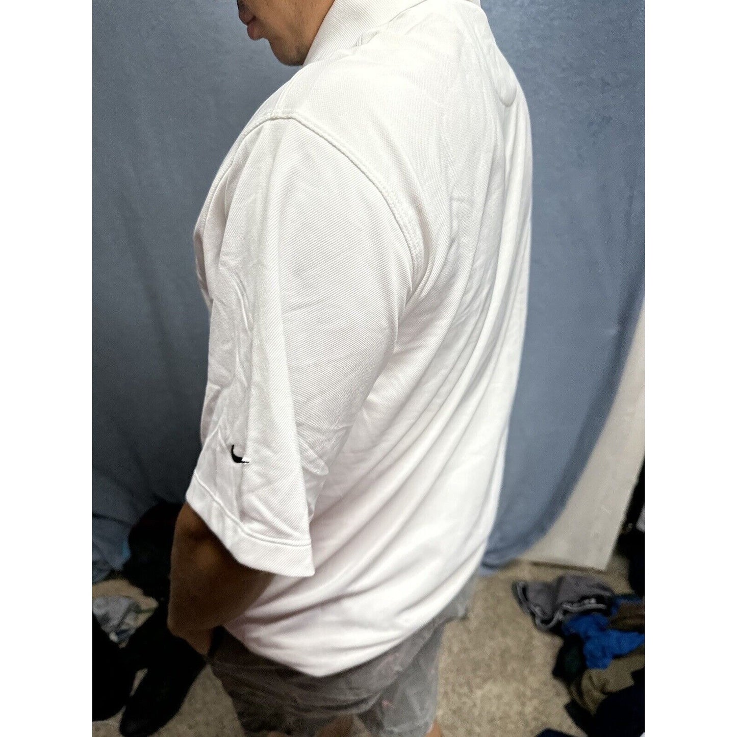 Men’s Nike Golf White Polo Air Force Basketball Shirt Medium
