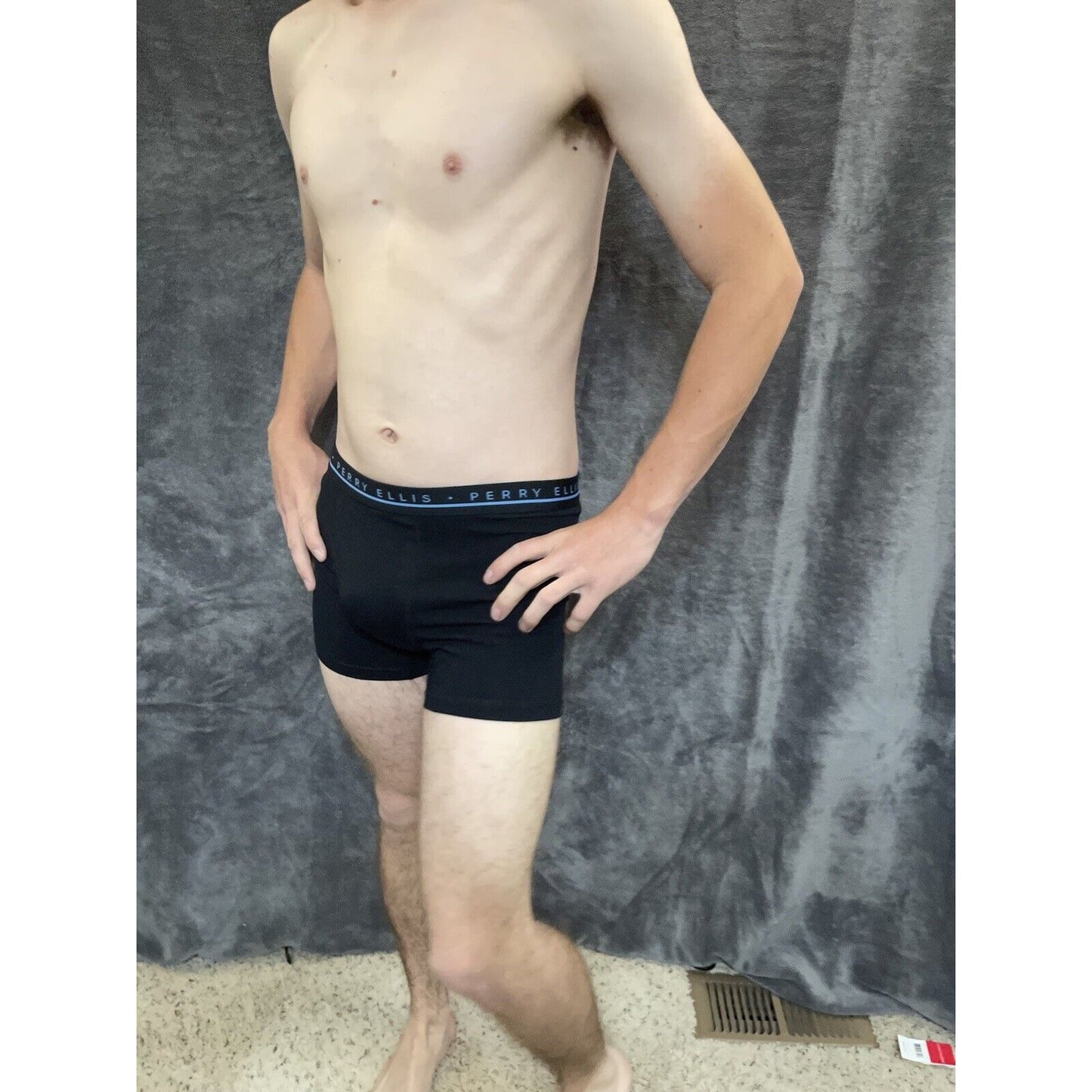 men's black perry ellis portfolio boxer brief Medium