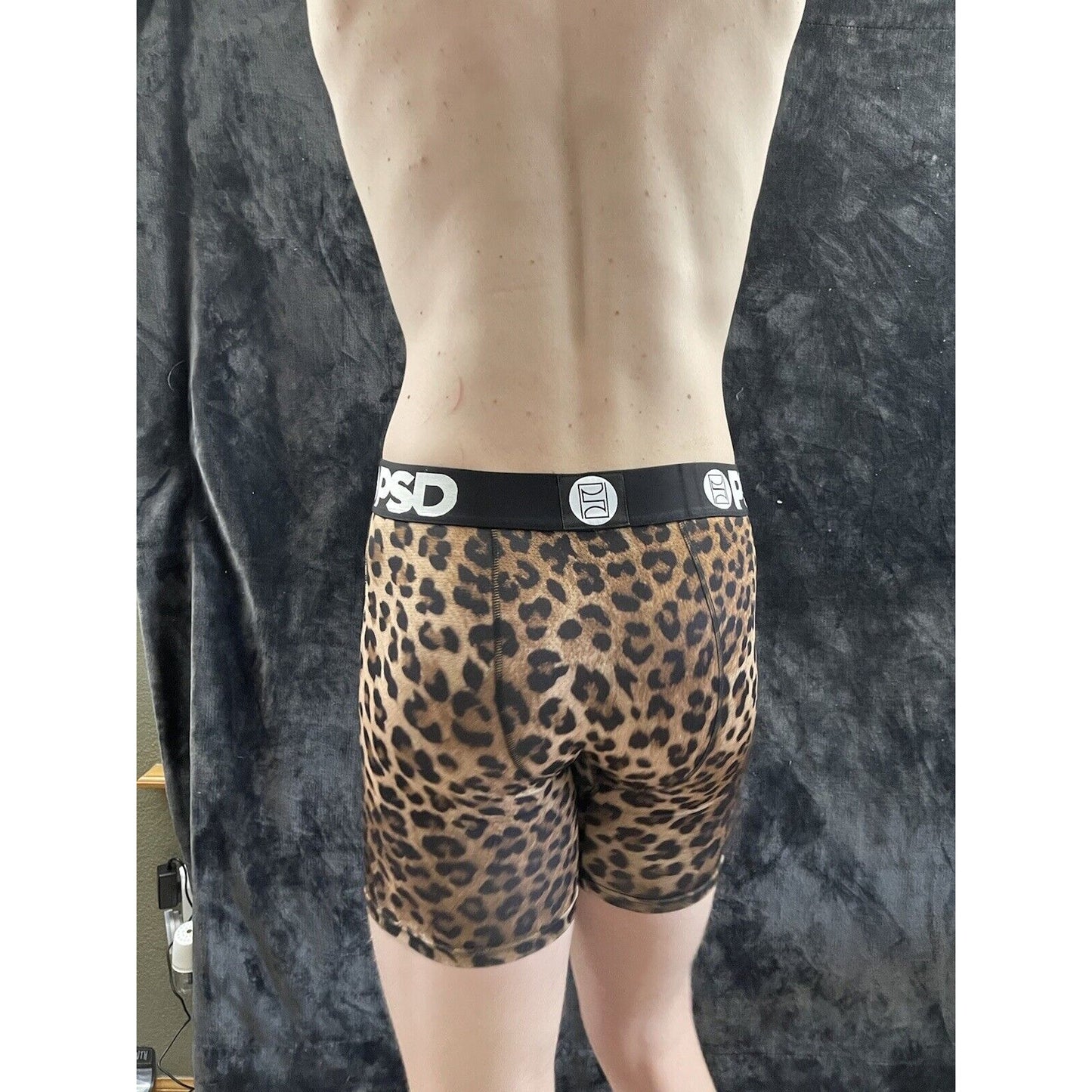 Men’s PSD Cheetah Pattern Angry Face Boxer Briefs Large