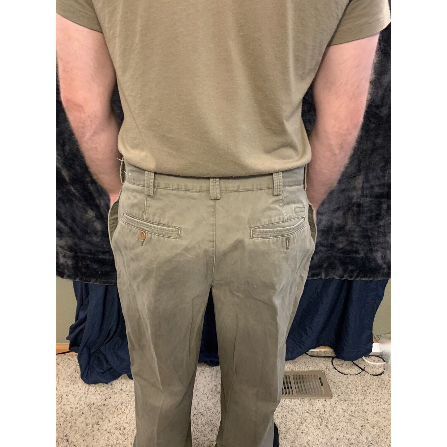 Perry Ellis Cottons Camel Brown Dress Pants 36x34
