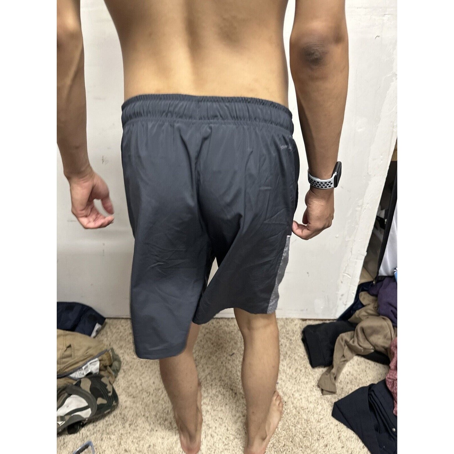 Men’s Gray Russell Small Athletic Shorts With Pockets