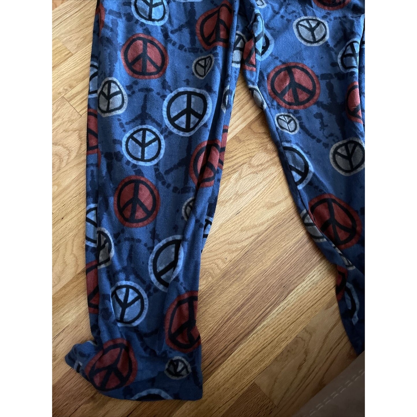 Croft and Borrow Men's Peace Symbol flannel lounge pants pajamas XL