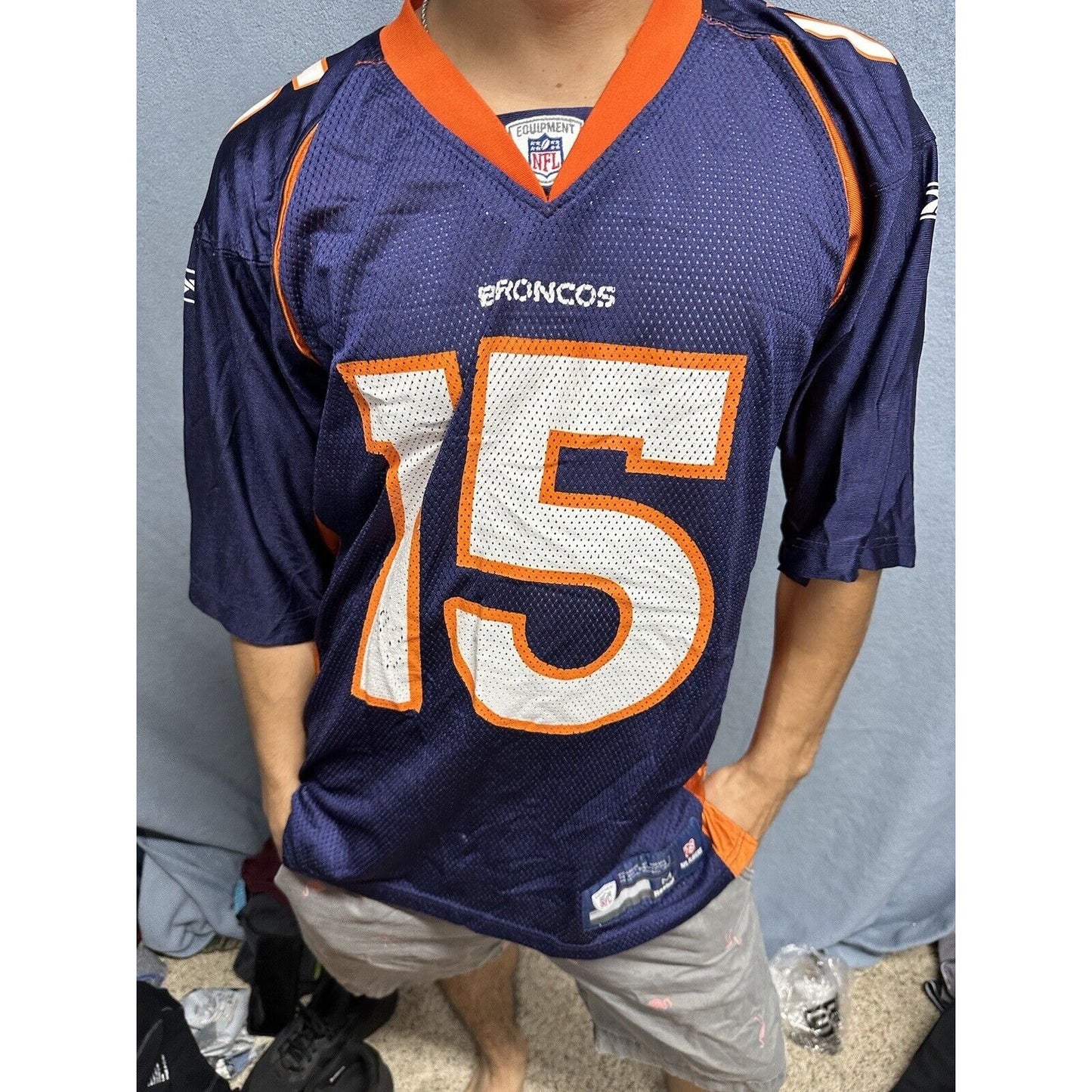 TIM TEBOW DENVER BRONCOS 15 JERSEY Equipment Reebok NFL Football Orange Medium