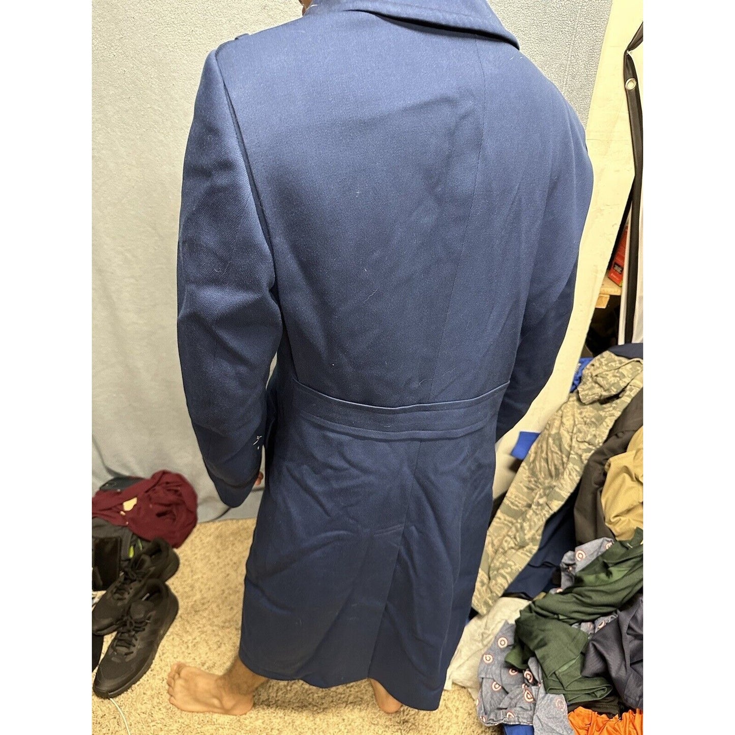 Men’s Blue Cadet Overcoat USAF Air Force Academy 44R Dress Uniform