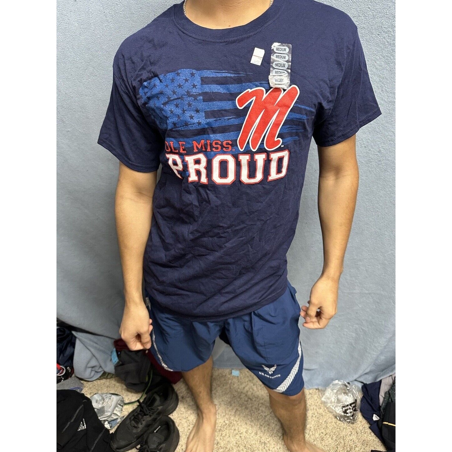 Men’s Ole Miss Proud Medium Dark Blue Tshirt