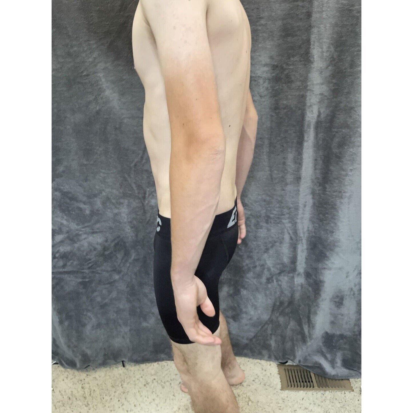 youth boys large black epic stretch 16% spandex compression shorts athletic