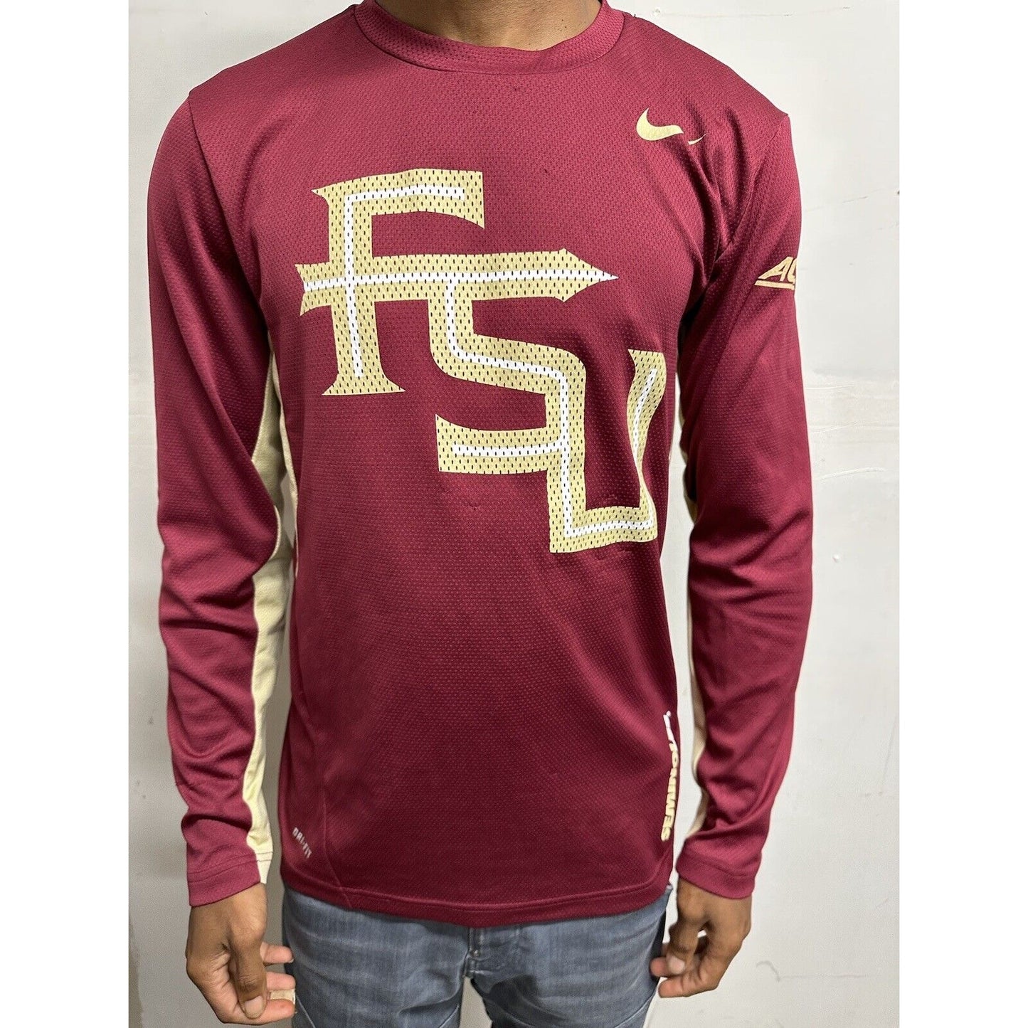 Men’s Nike Medium Florida State University Seminoles Red Long Sleeve Shirt