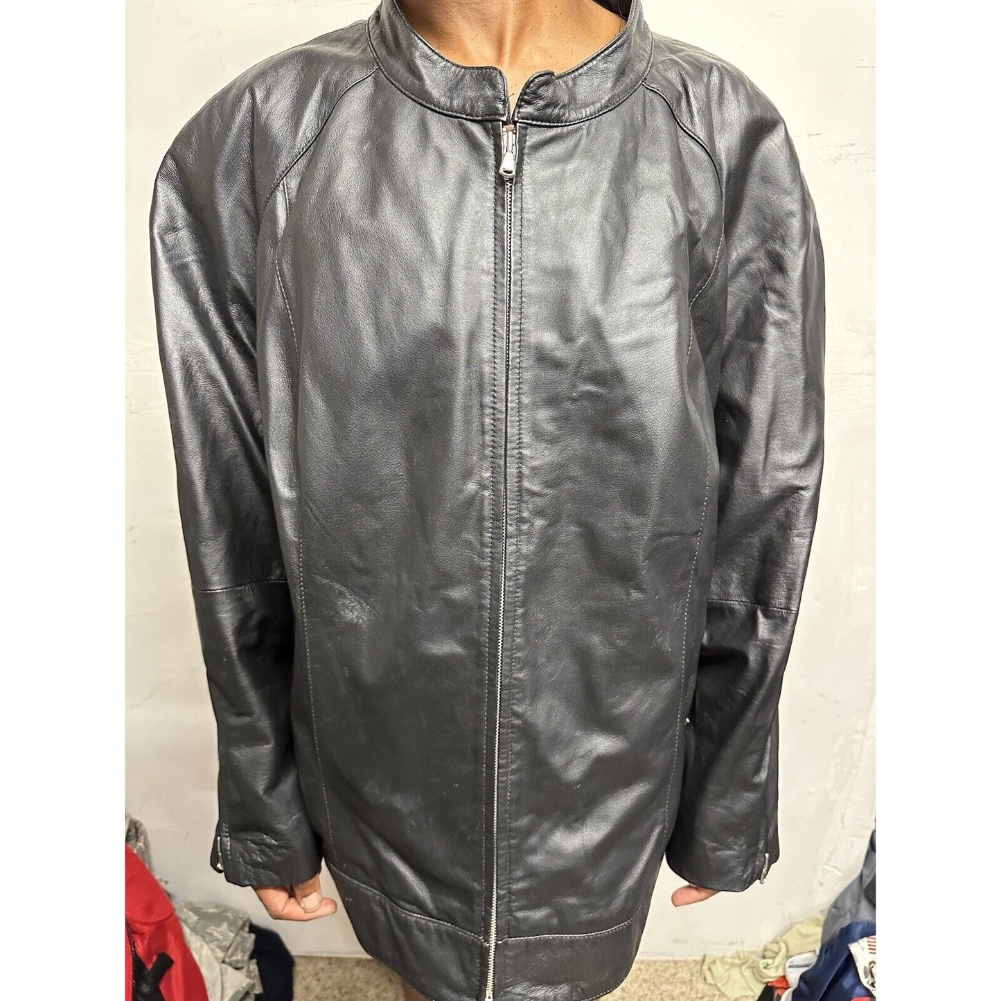 Black JL Studio Jessica London 34w Leather Jacket Black