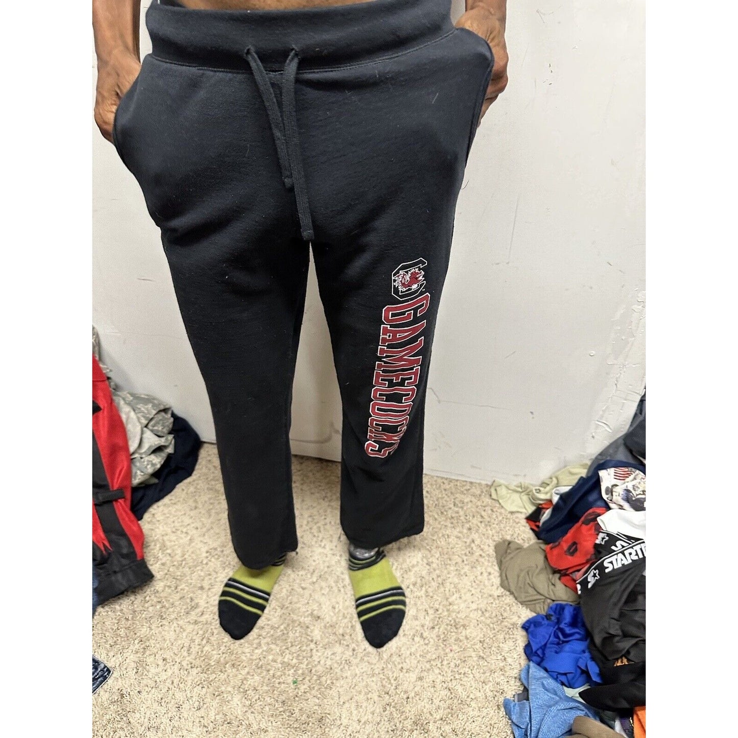 Men’s Gildan Small South Carolina Gamecocks Black Sweat Pants With Pockets