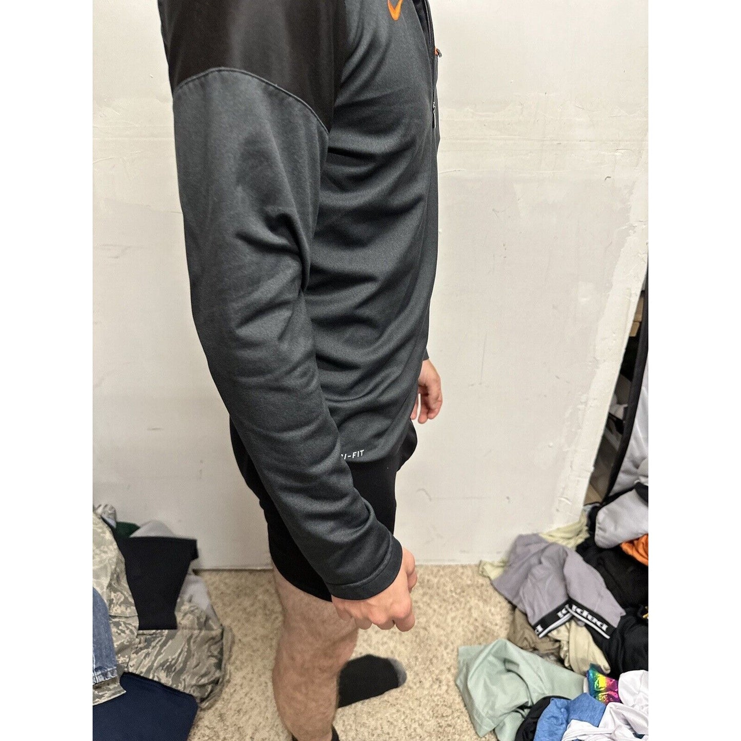 Men’s Black Oklahoma State University 1/4 Zip Pullover Nike Small Jacket