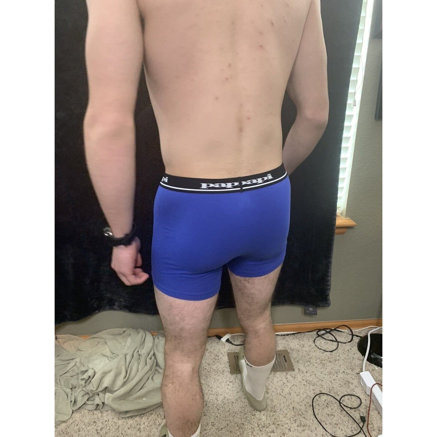 Men’s Papi Medium Boxer Briefs Royal Blue 5% Spandex