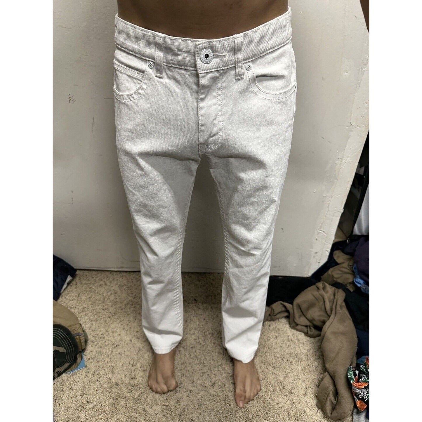 Men’s White INC International Concepts 30 X 29 Denim Pants Berlin Slim Straight