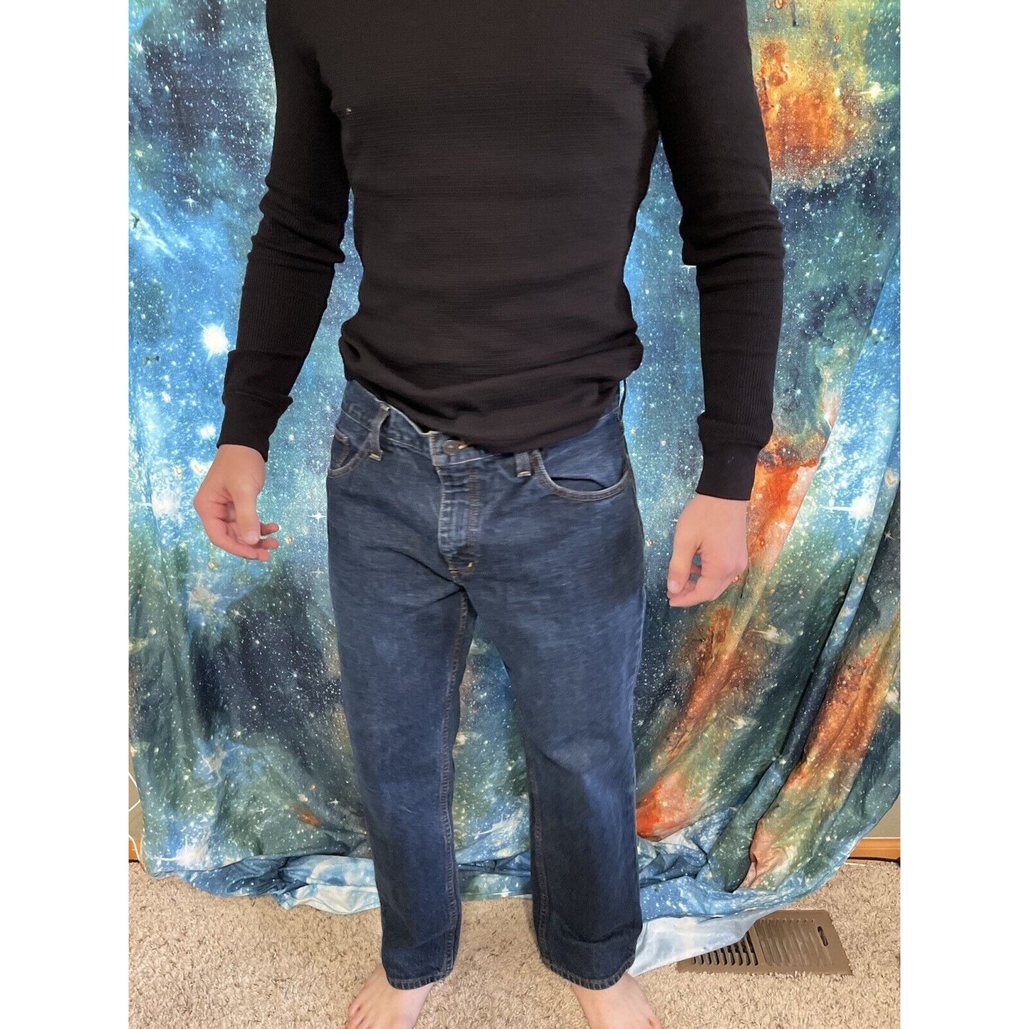 Arizona Jean Co. Men's Original Straight Dark Wash Denim Jeans Size 29x34