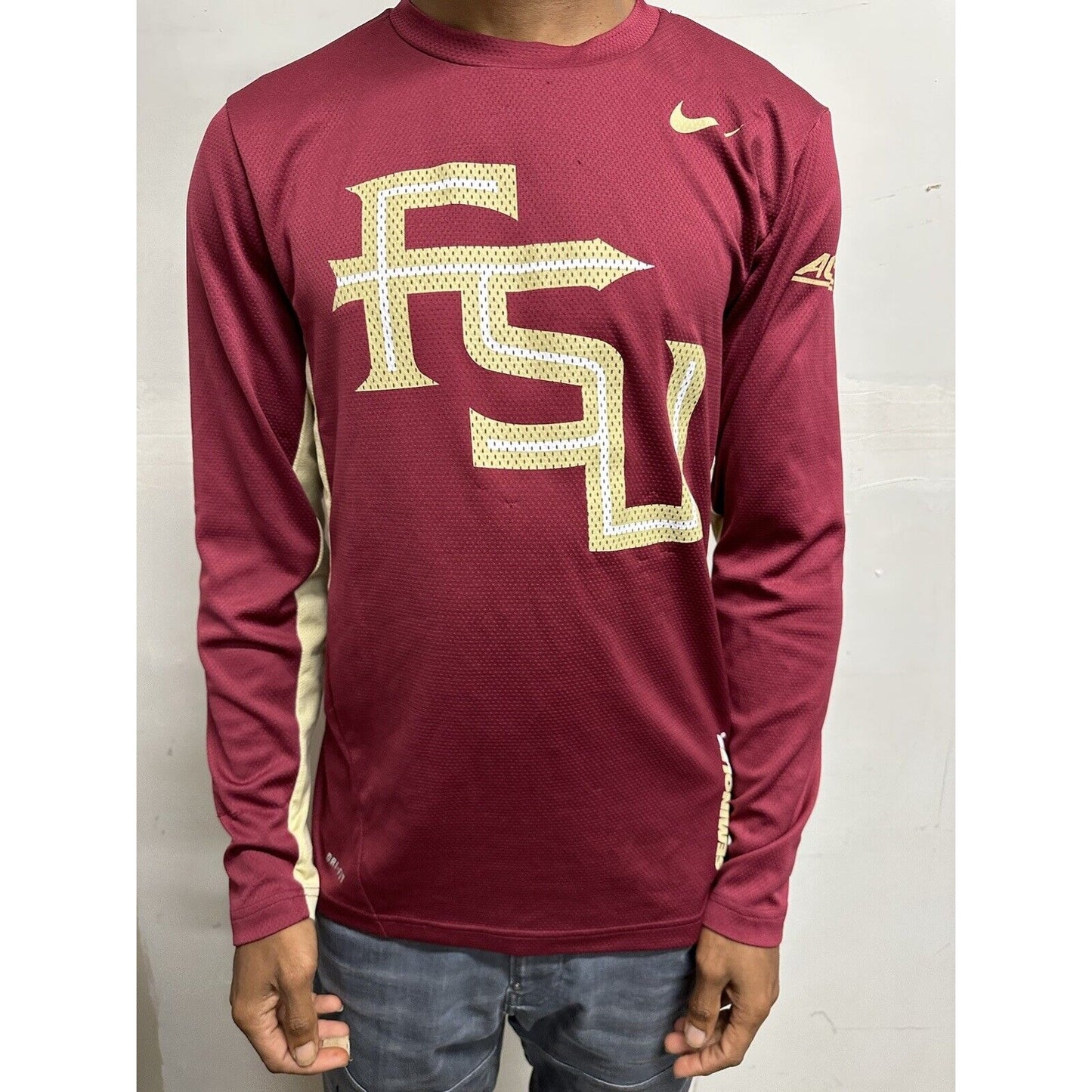 Men’s Nike Medium Florida State University Seminoles Red Long Sleeve Shirt