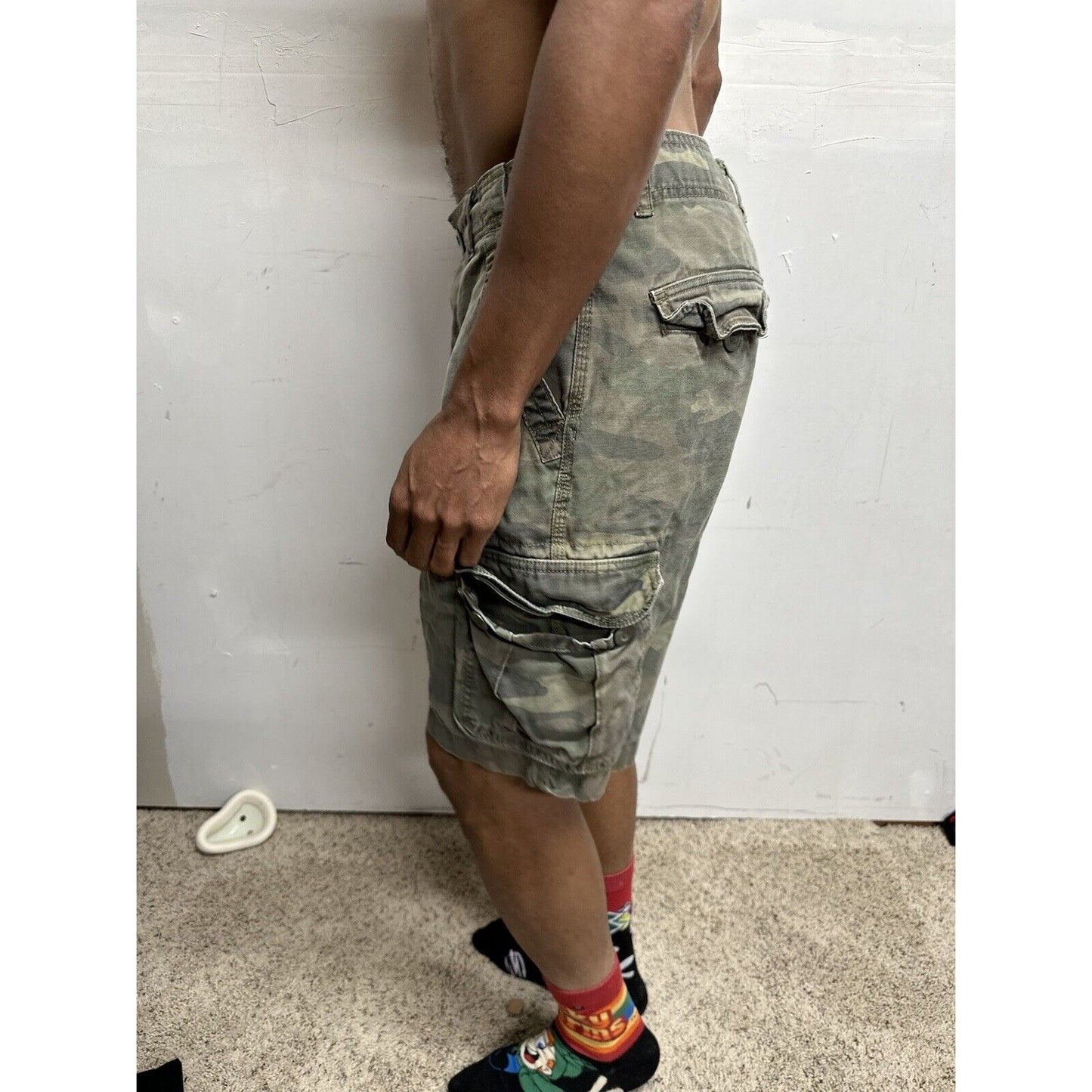 Men’s Camo Cargo Shorts Faded Glory Size 30