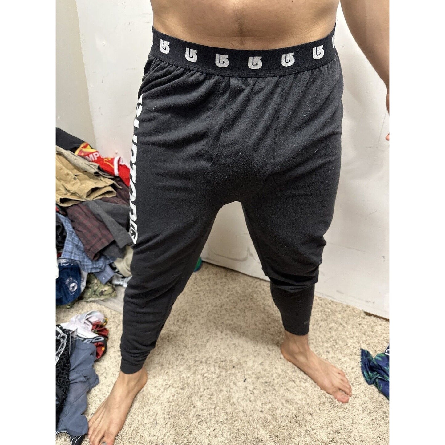 Men’s Black Burton Dry ride Small Thermal Sweatpants