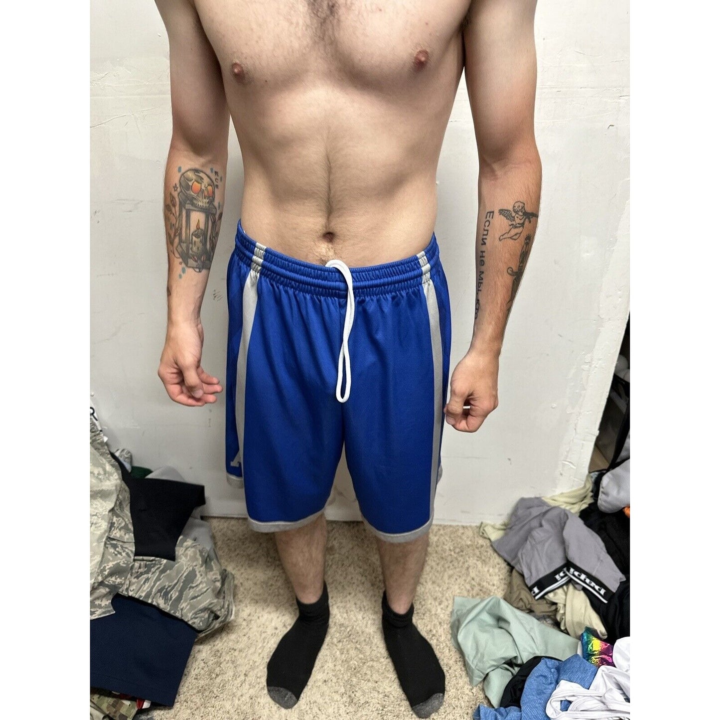 Men’s Blue Nike Medium Shorts Athletic No Pockets