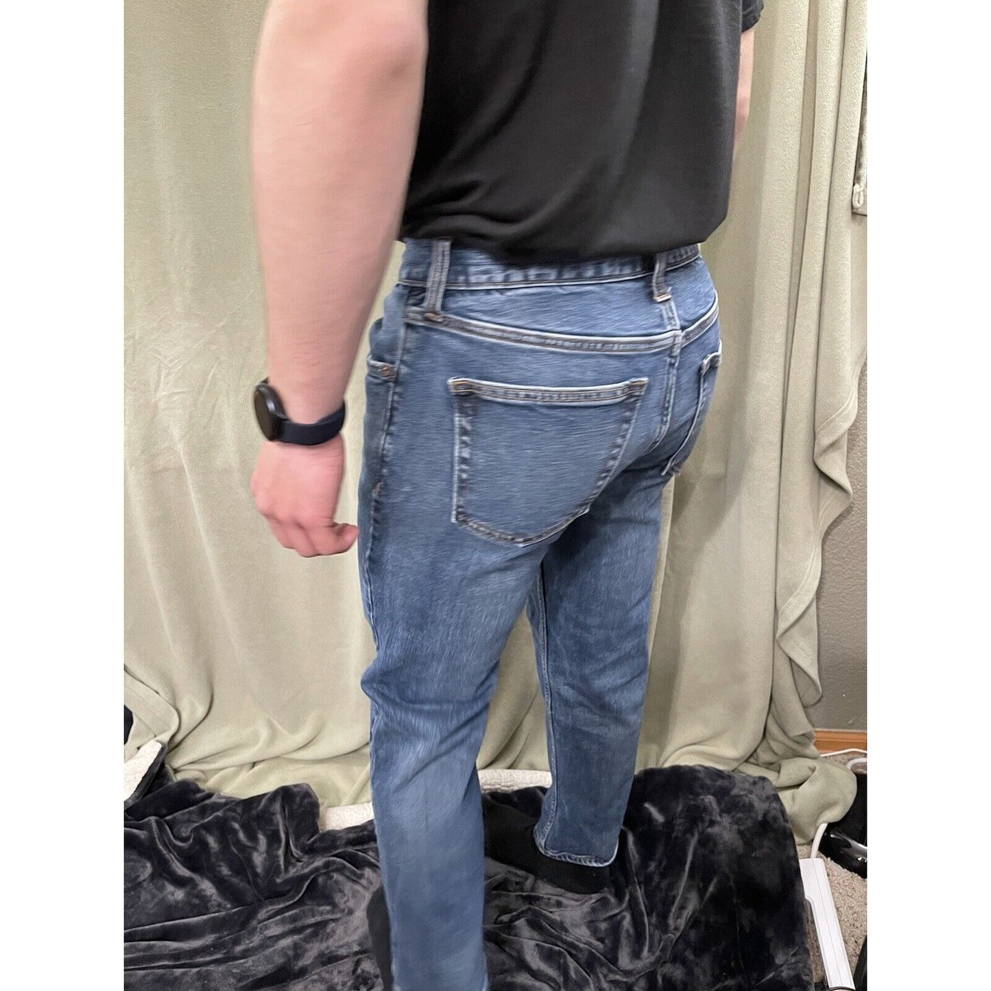 Old Navy Blue Loose Fit Ample Jeans Mens Size 30 X 30