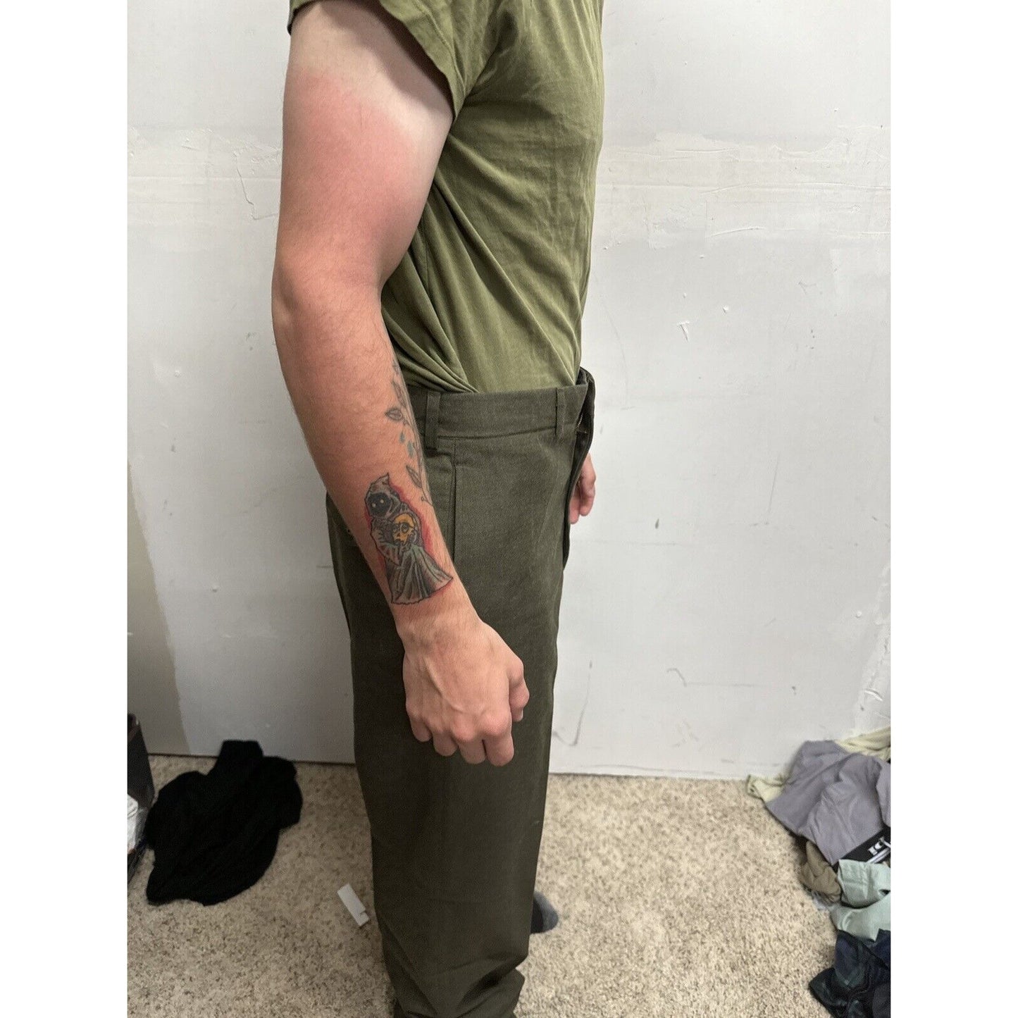Men’s Usmc Marines Green Size 35L Wool Uniform Pants Only
