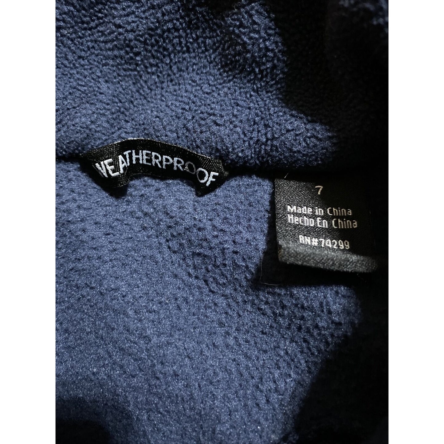 32 Degrees Weatherproof Boy’s Sz 7 Midnight Blue Green Polyester Fleece Pullover