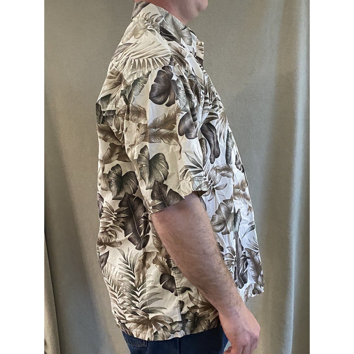 Hollis River Mens XL Hawaiian Summer Tropical Cotton Button-down Short Sleeves