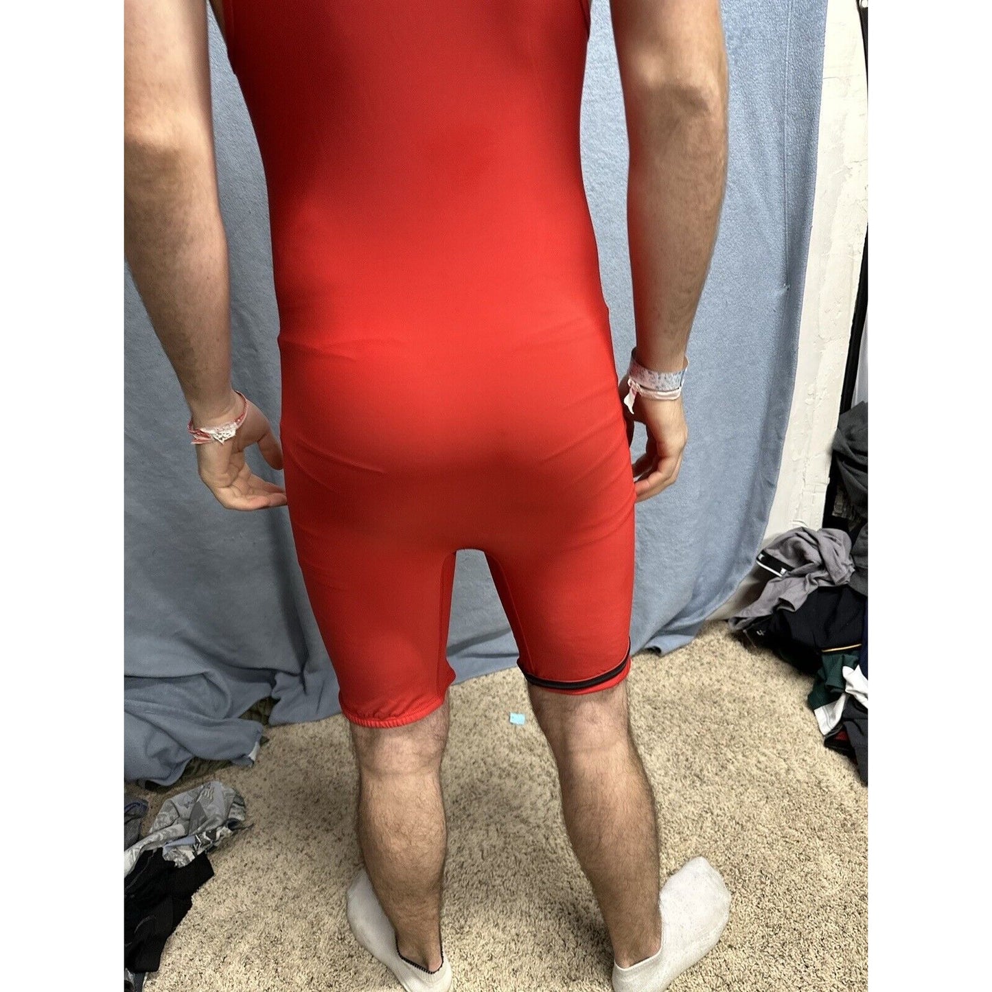 Men’s Red Alleson Athletics Large Red Wrestling Singlet