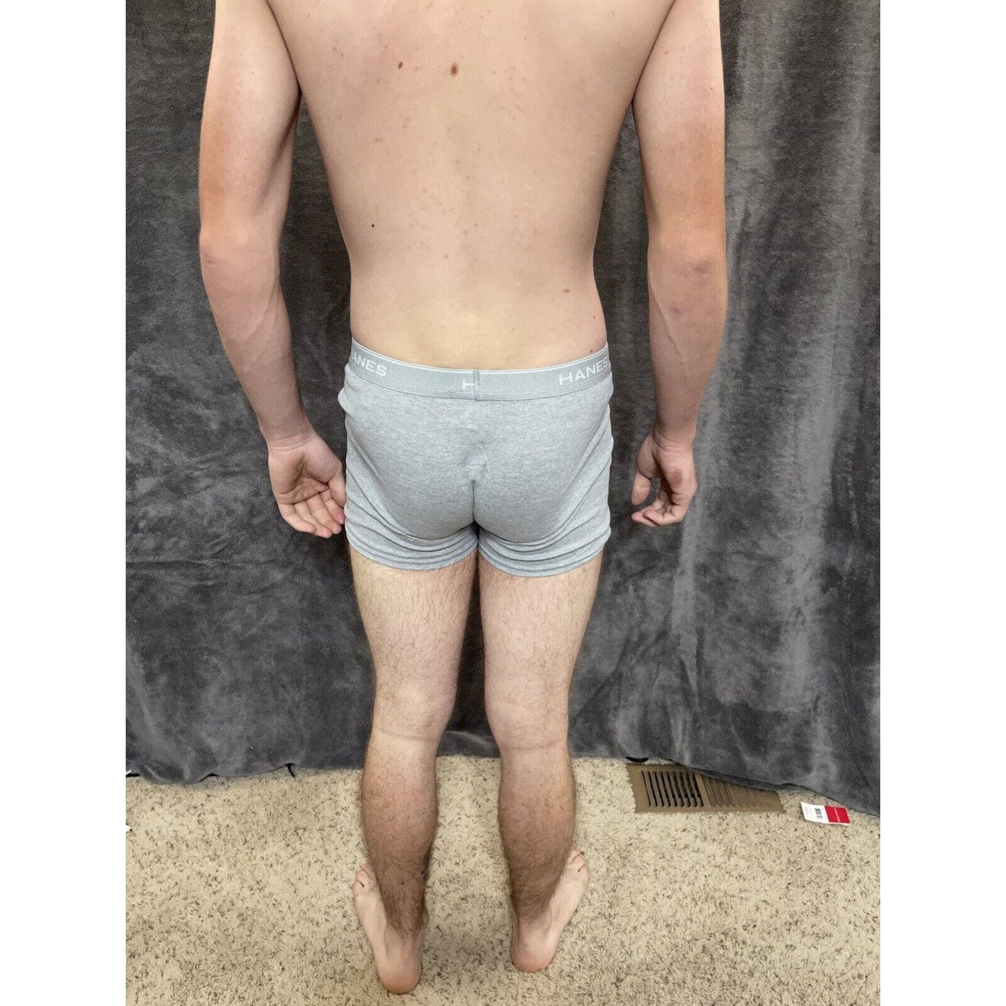boy's Hanes youth XL Gray With Aqua boxer brief