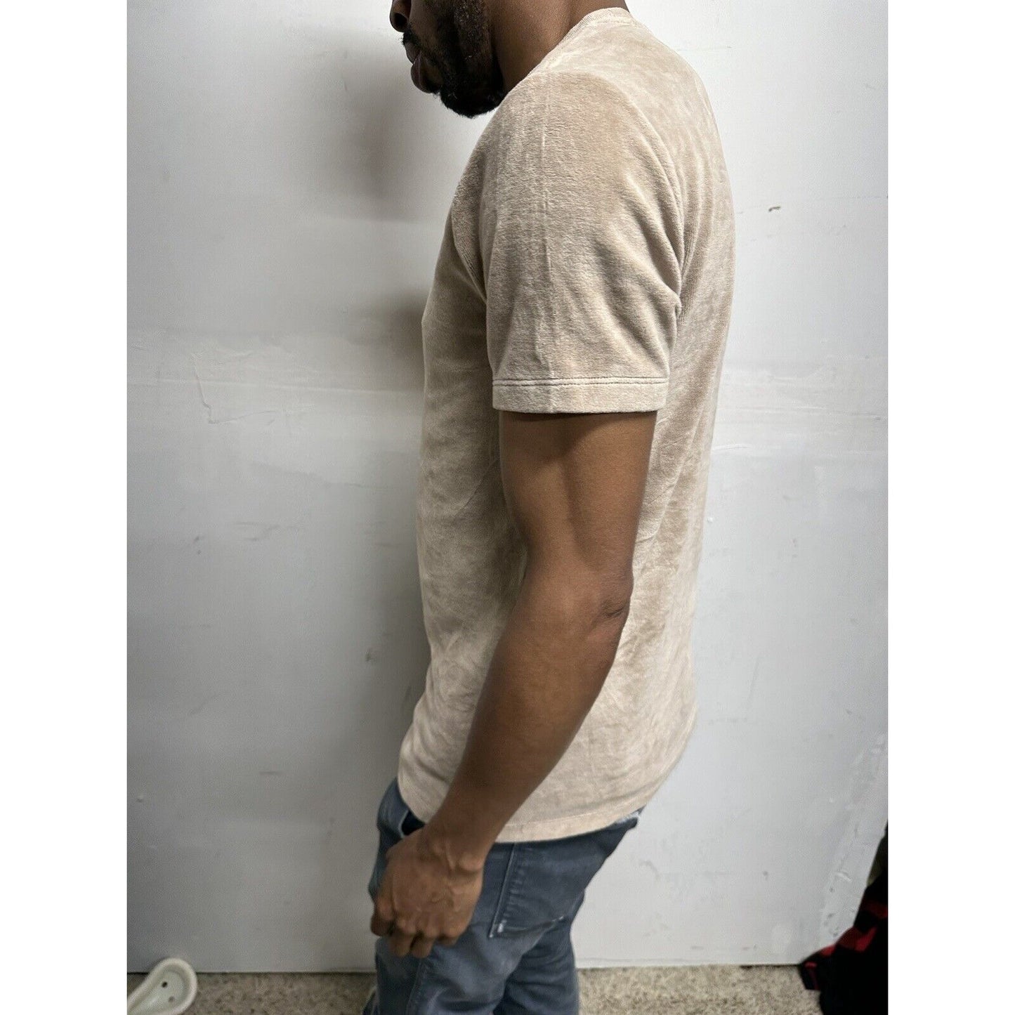 Men’s Boohooman Medium Short Sleeve Tan Shirt