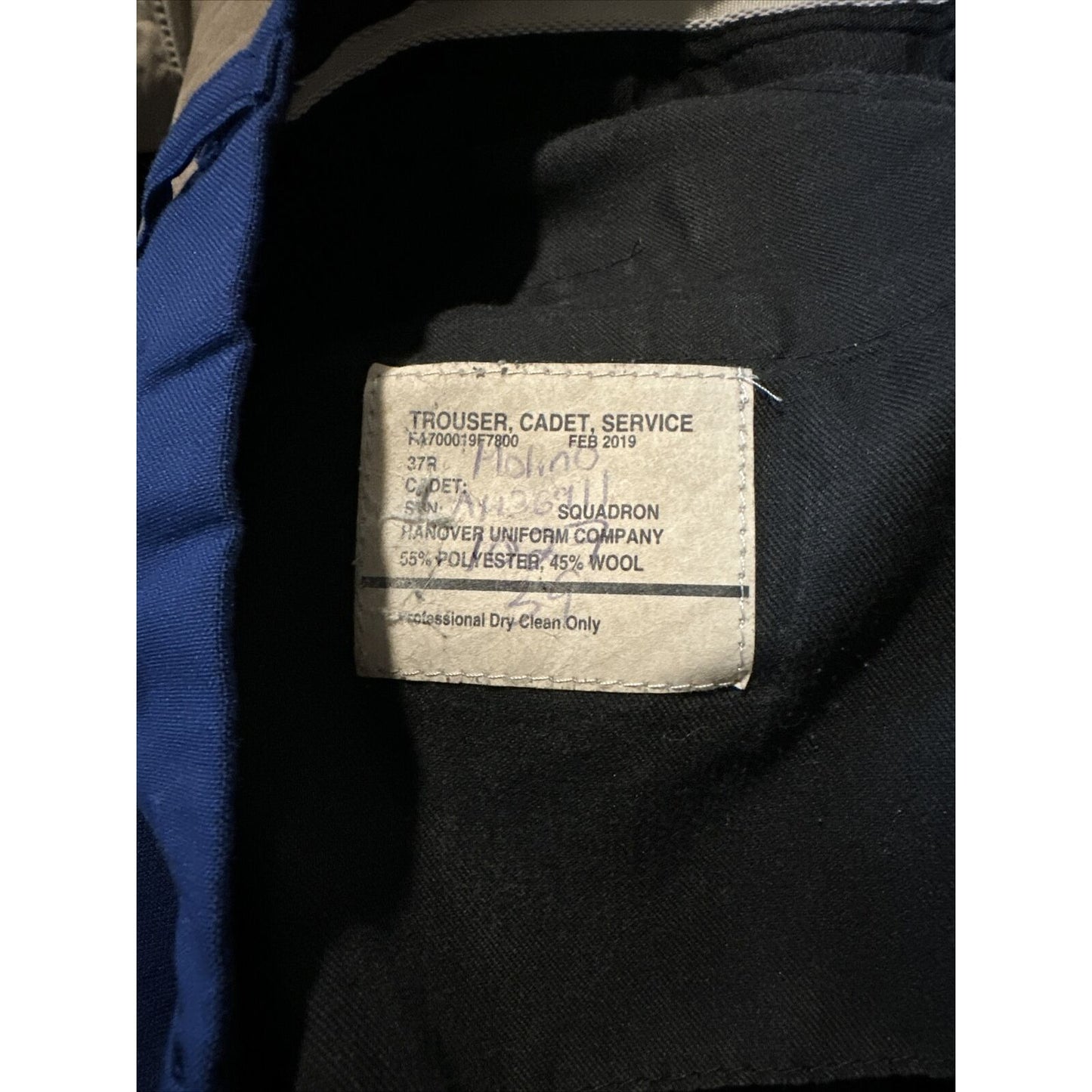 Men’s USAFA Air Force Academy Cadet Trousers Uniform Pants 37R