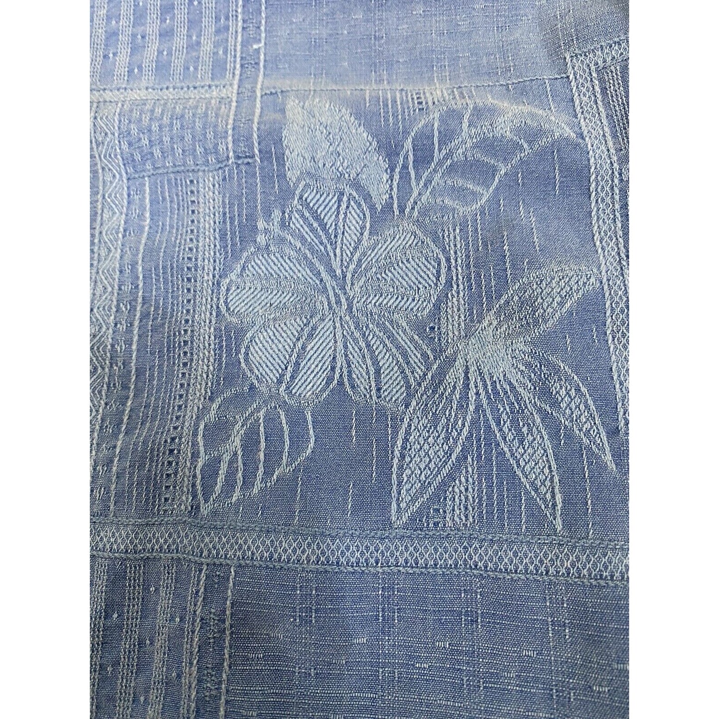 Jamaican Jaxx Silk Island Shirt Mens Size L Button-down Blue Pineapple Print