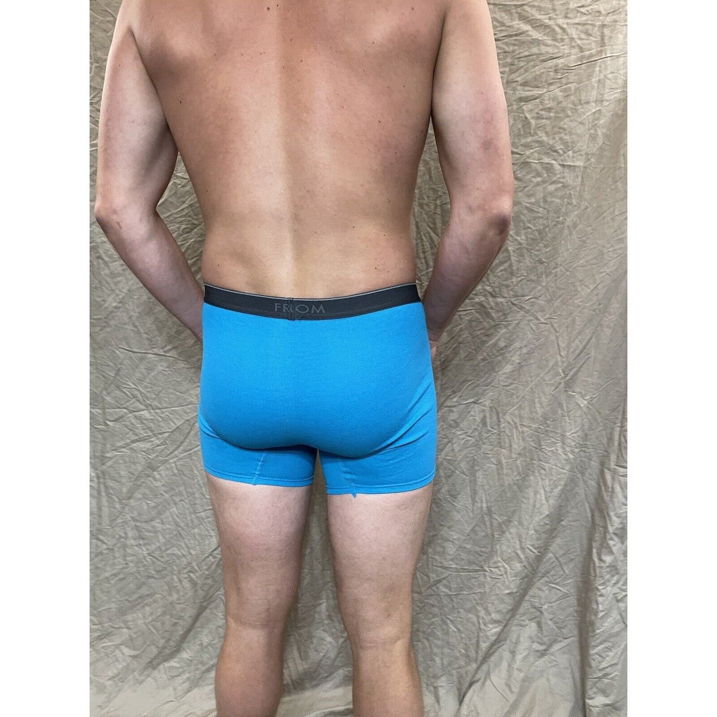 men's Aqua Blue fruit of the loom cotton boxer brief Small