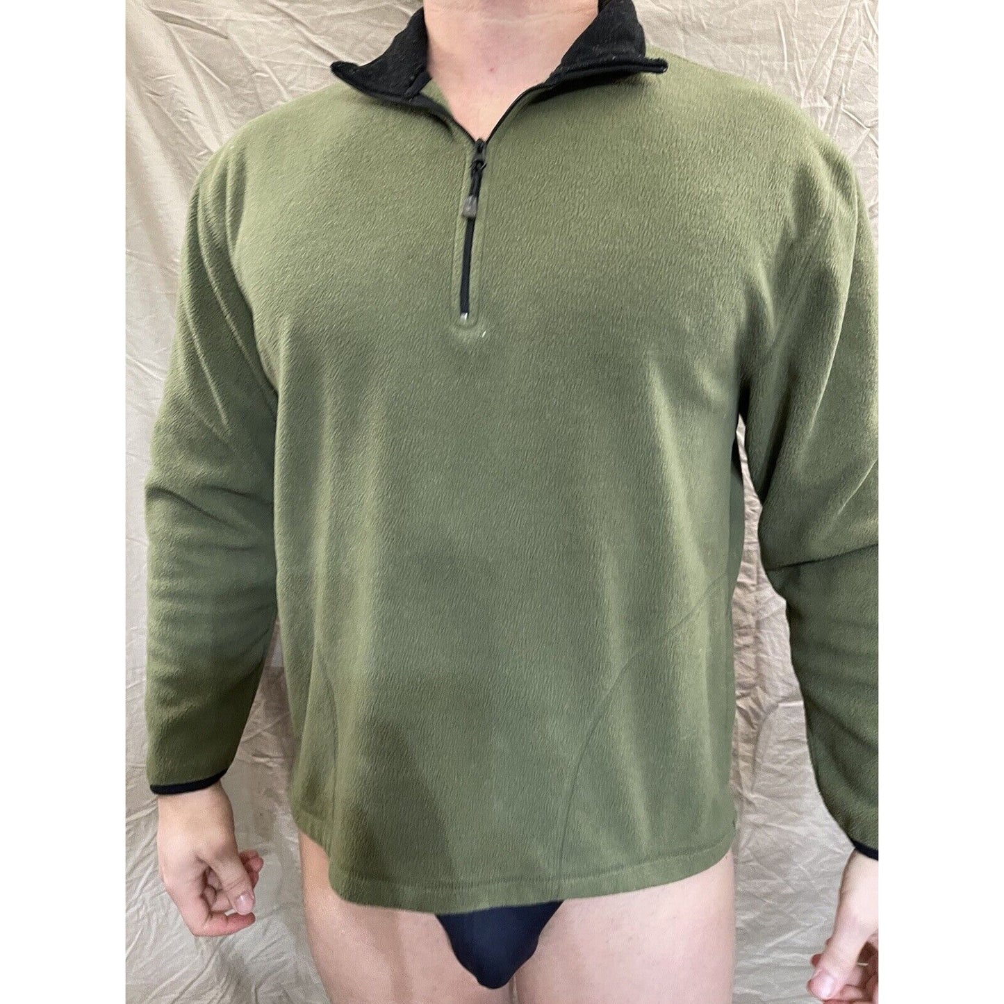 Men's Old Navy Classic Large green quarter zip pullover fleece