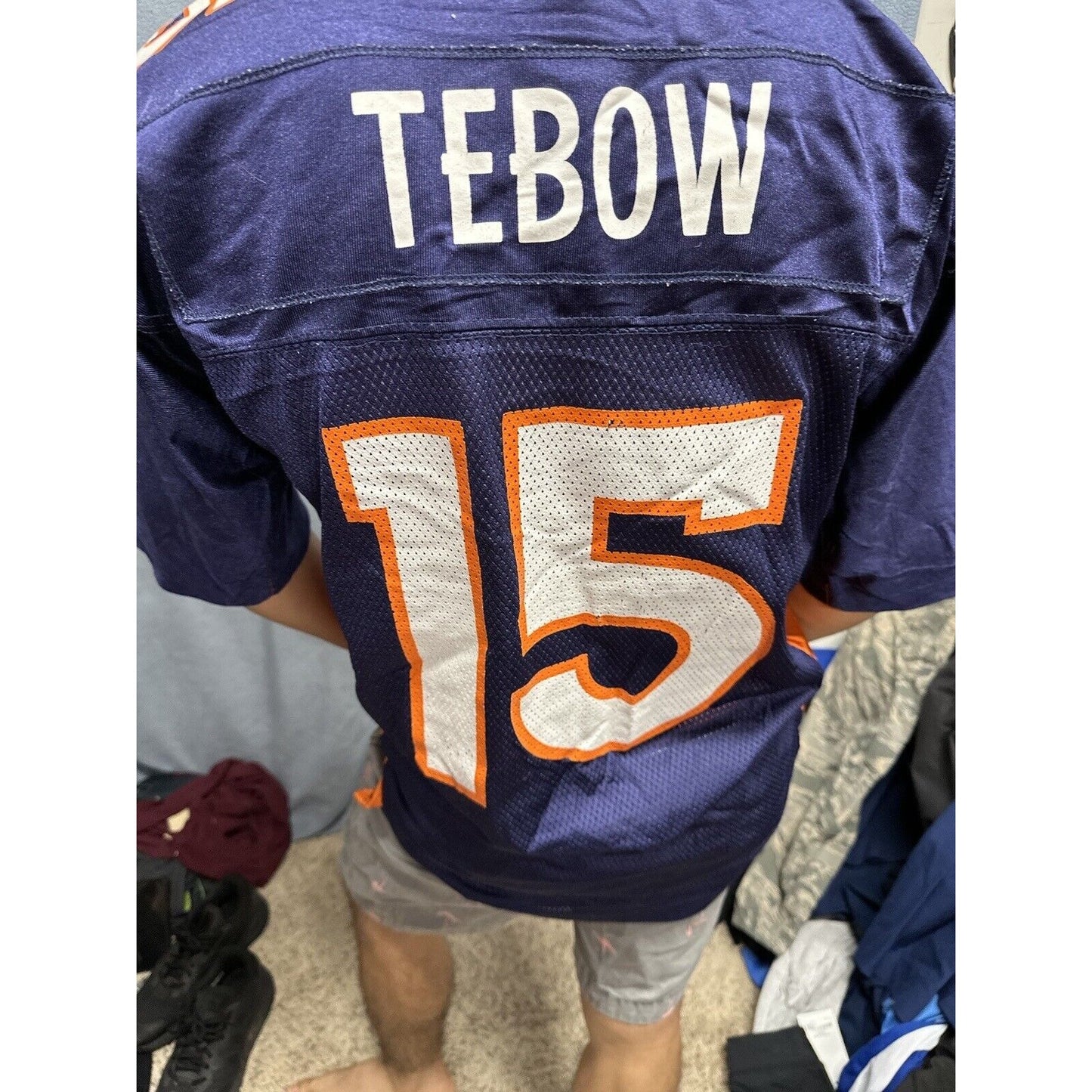 TIM TEBOW DENVER BRONCOS 15 JERSEY Equipment Reebok NFL Football Orange Medium