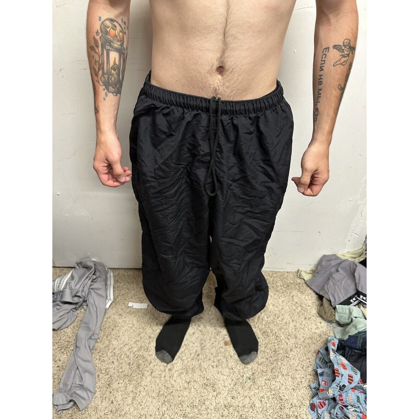 Men’s Army Pants - No Logo - XL Long Black Pt Uniform Bottoms PFU