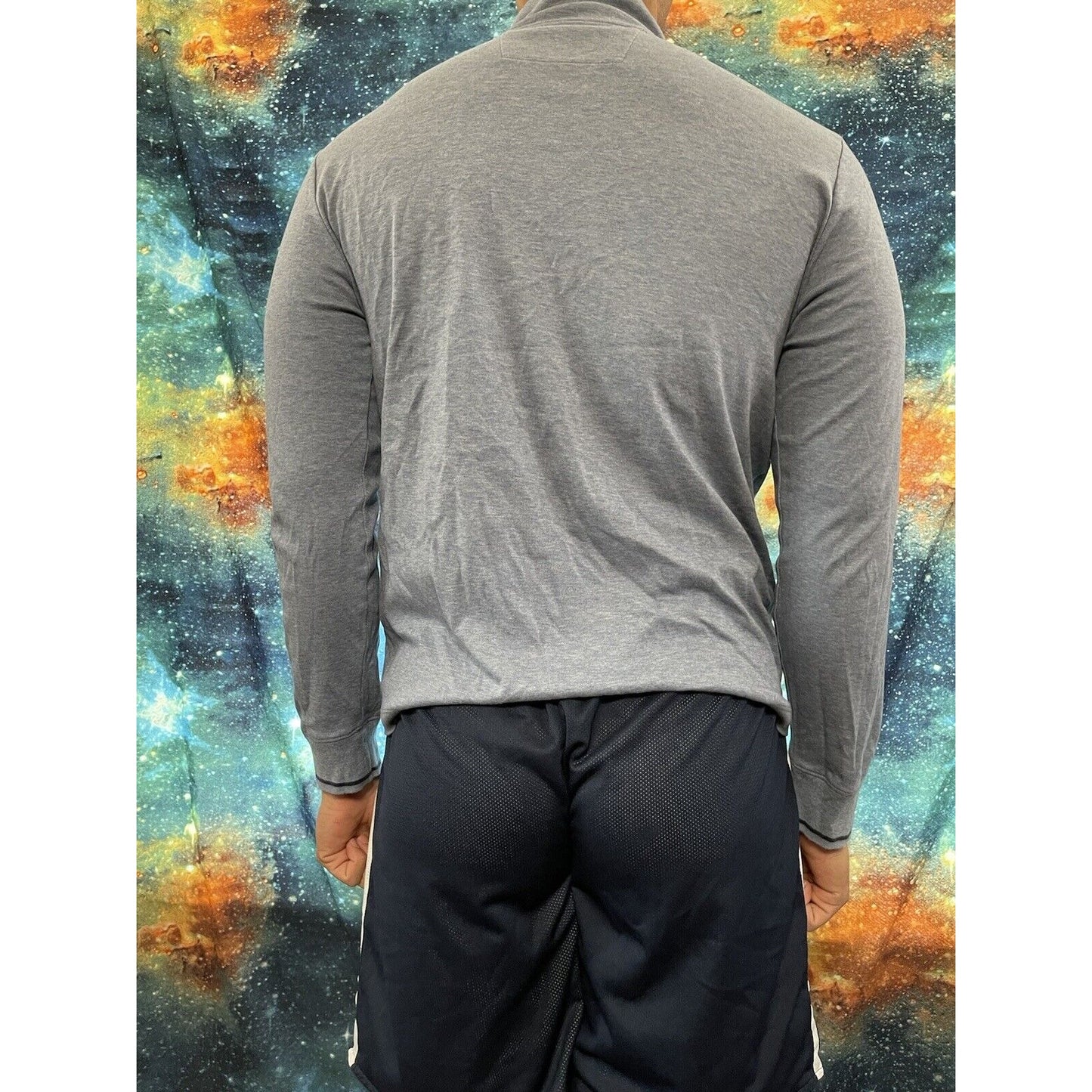Men’s Banana Republic Medium light blue 1/4 zip long sleeve pullover