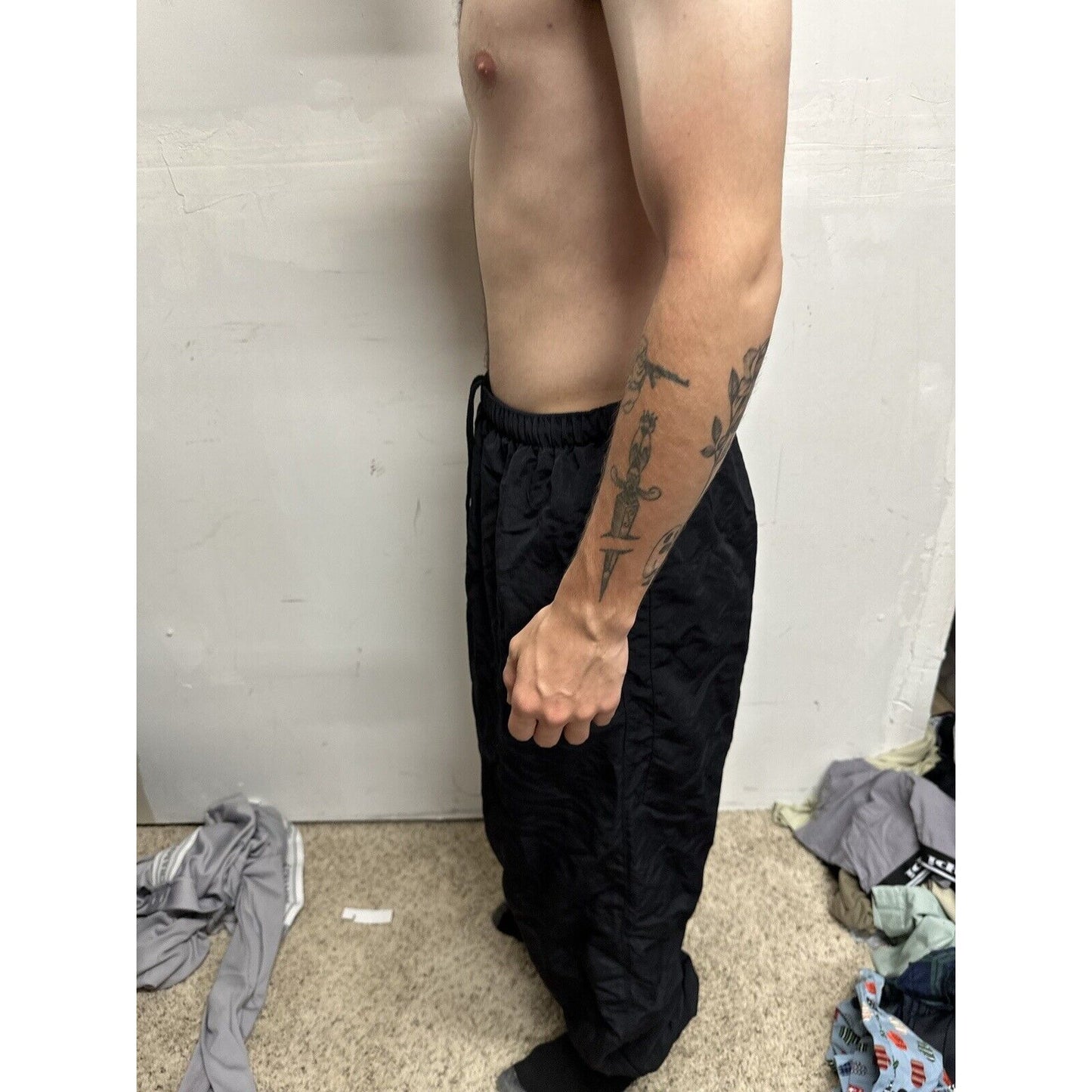 Men’s Army Pants - No Logo - XL Long Black Pt Uniform Bottoms PFU