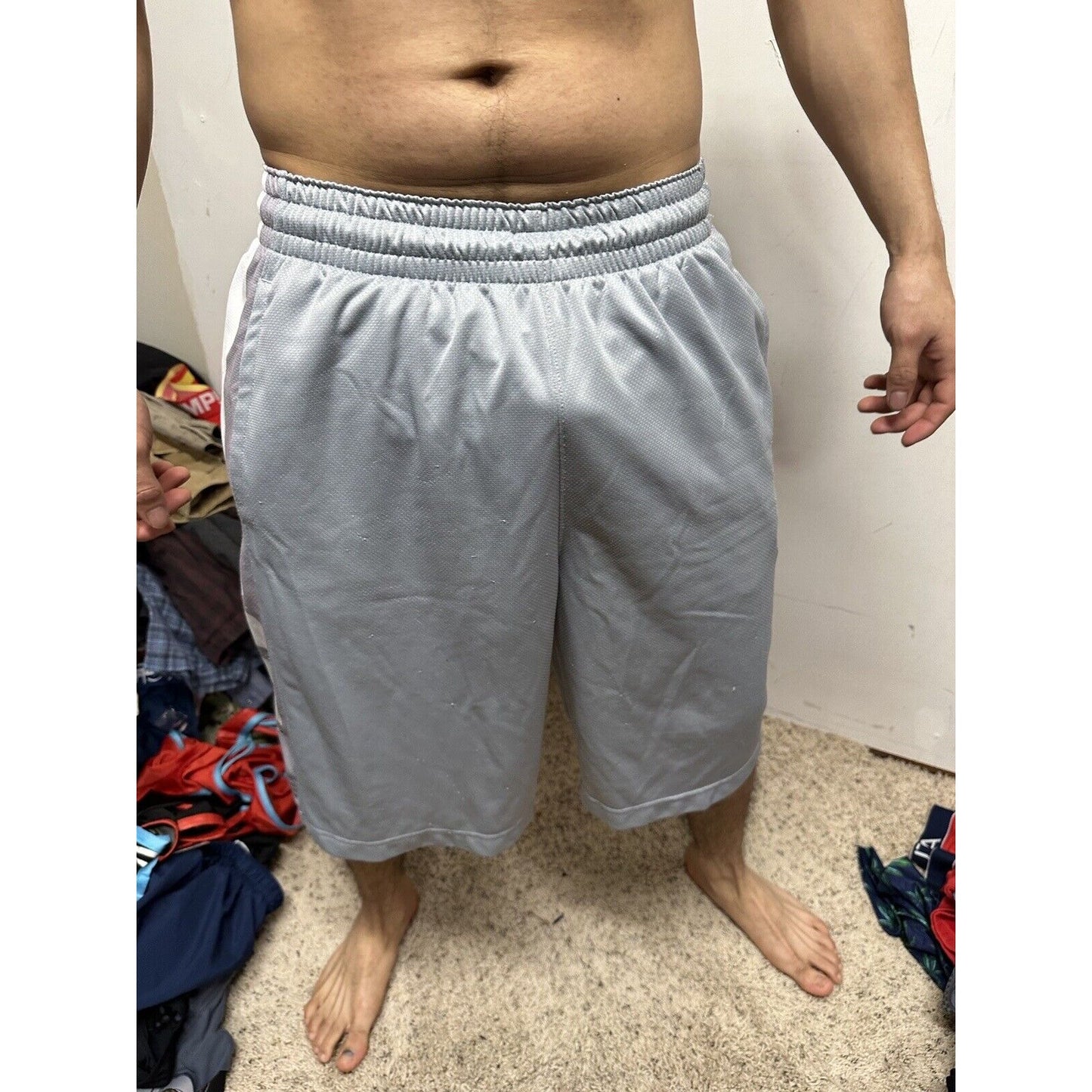 Men’s Gray Dri Fit Nike Medium Athletic Shorts With Pockets