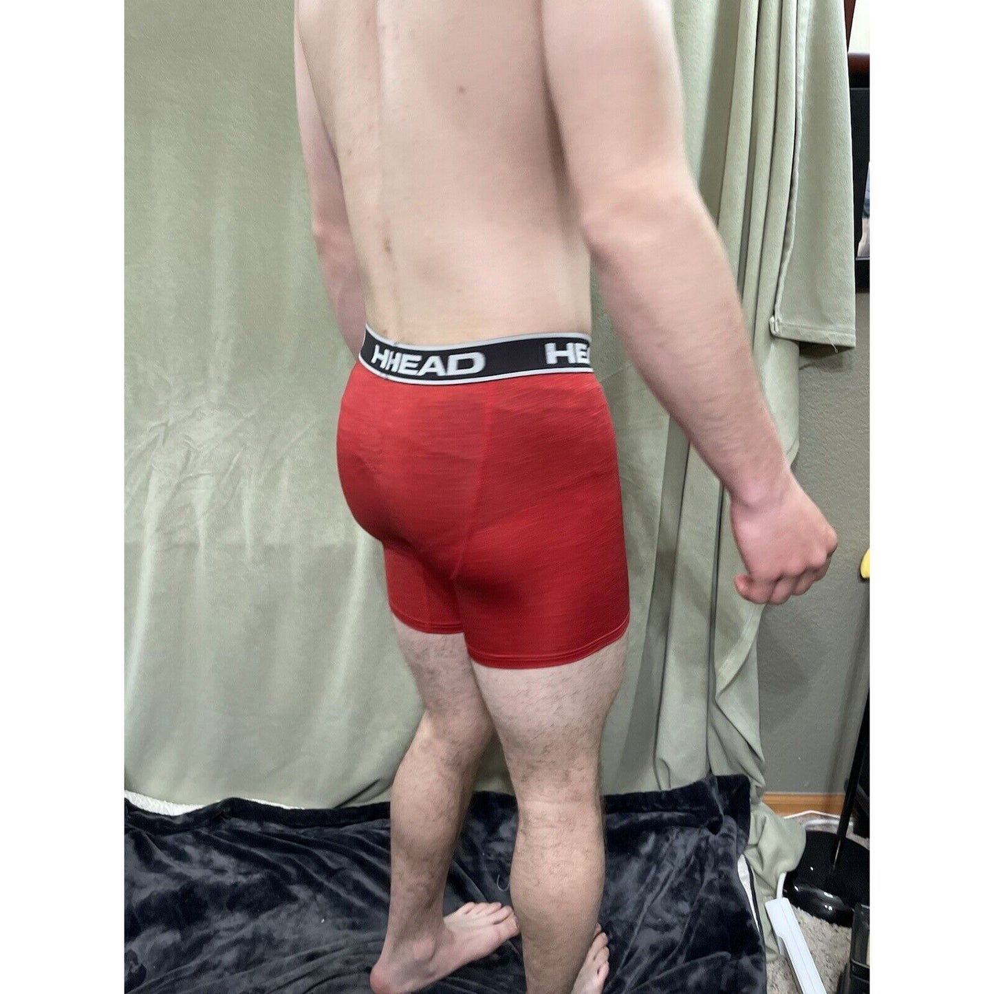 Head Brand Compression Shorts Medium Red With Black Pattern 1 Pair New