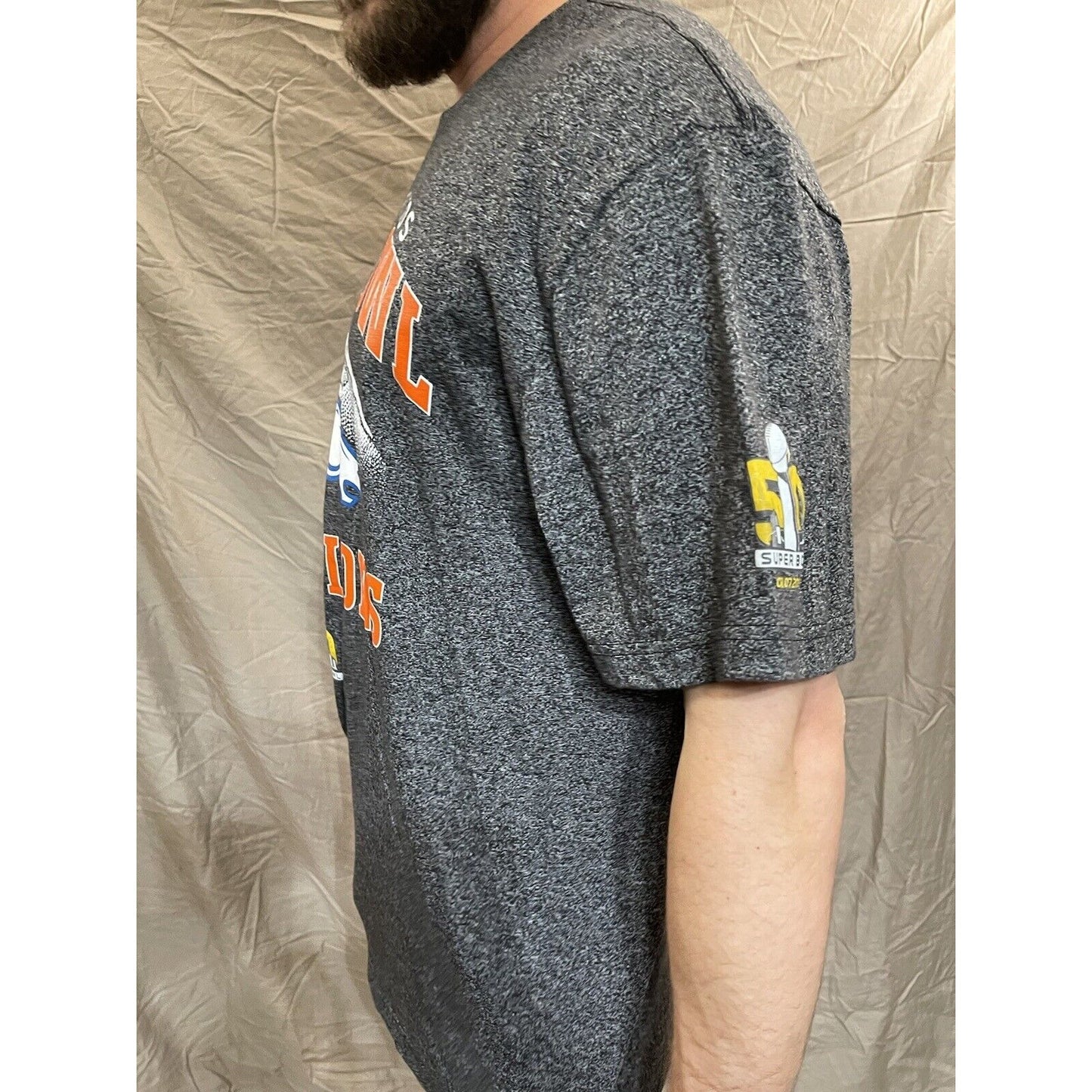 Men's 2XL Gray Denver Broncos Super Bowl 50 Champions