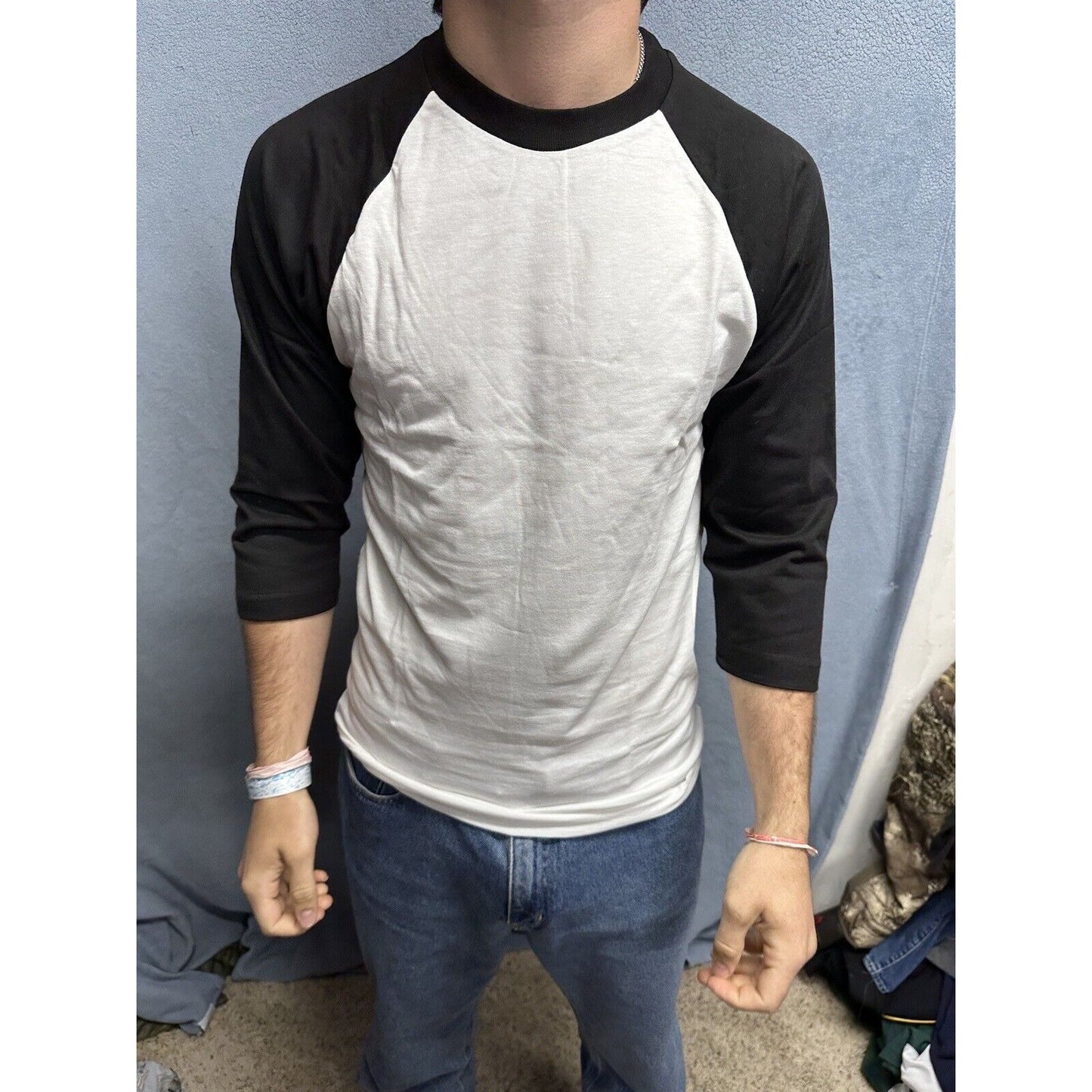 Men’s Black And White Champro Small Baseball Undershirt Jersey