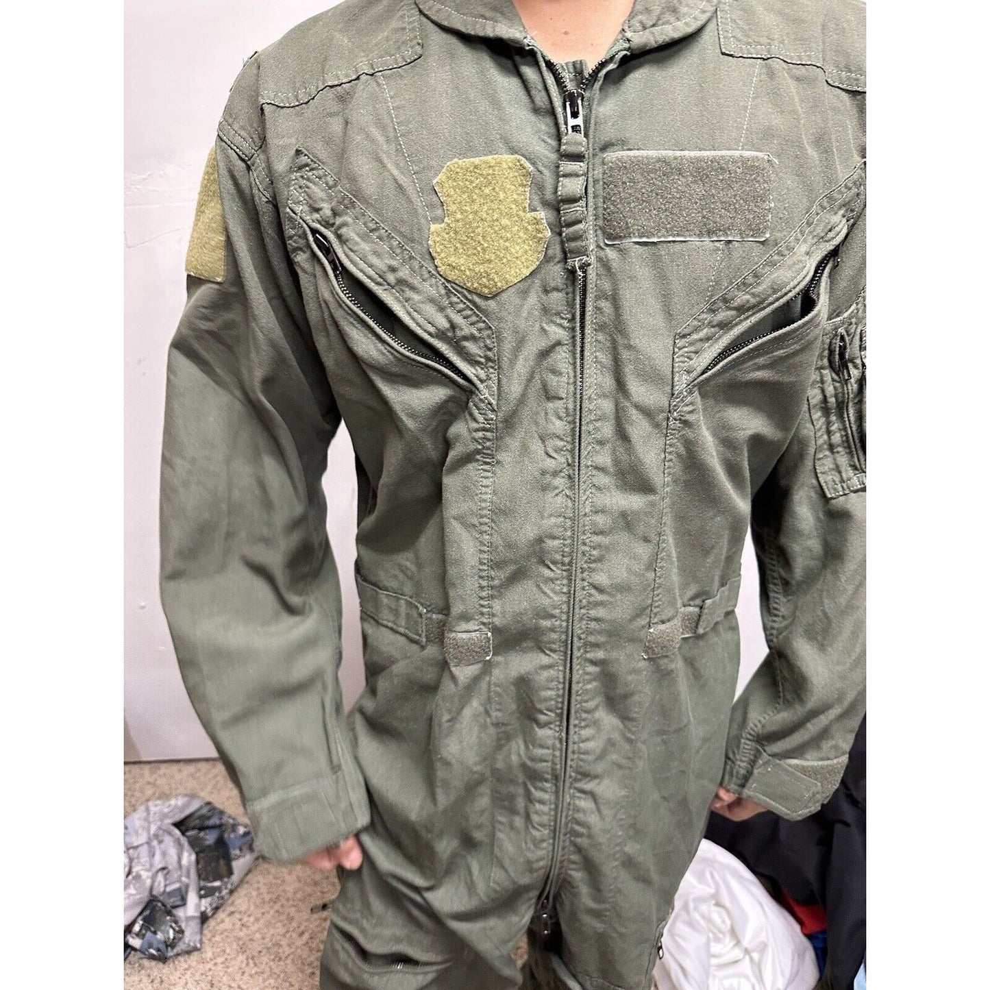 Men’s 42R Summer Fire Resistant USAF Military Uniform Flight Suit Major Rank
