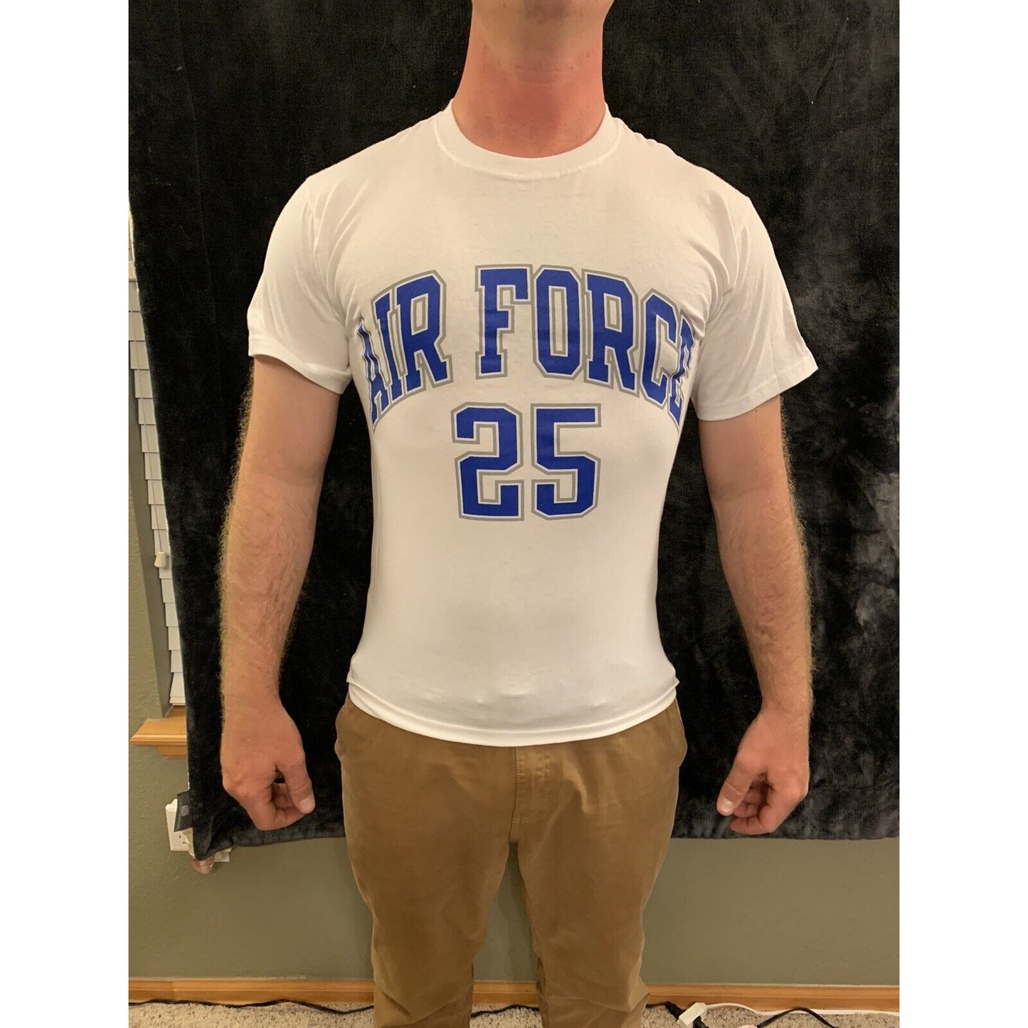 Champion Men's Authentic Athletic Apparel Short Sleeve Shirt-Small-White-USAFA